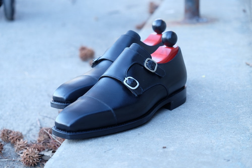 Sammamish - Black Calf-Double Monk Straps Monkstraps-J.FitzPatrick Footwear