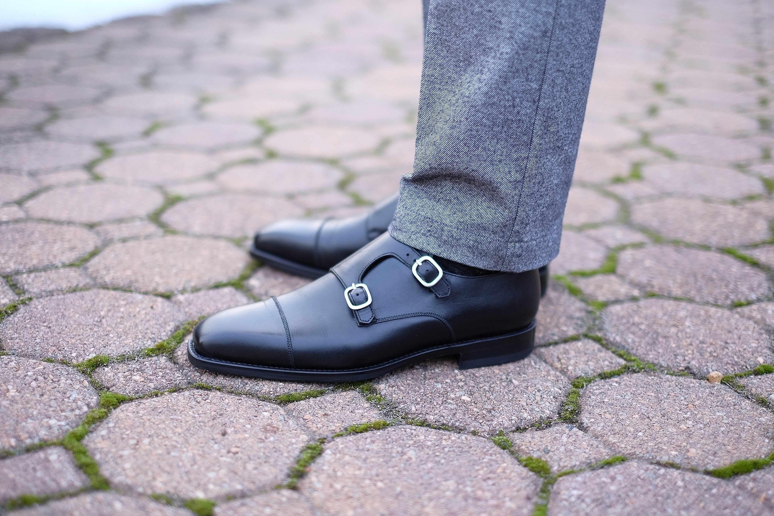 Sammamish - Black Calf-Double Monk Straps Monkstraps-J.FitzPatrick Footwear