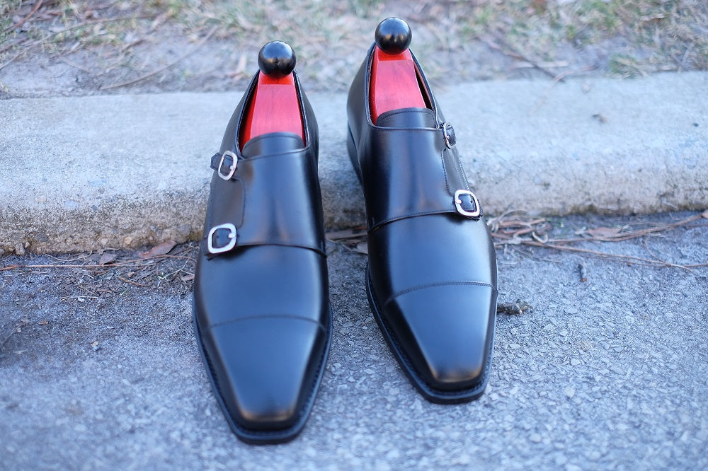 Sammamish - Black Calf-Double Monk Straps Monkstraps-J.FitzPatrick Footwear