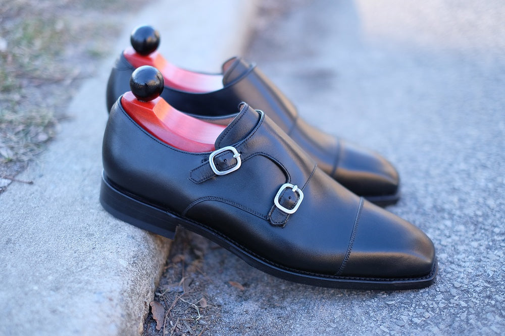 Sammamish - Black Calf-Double Monk Straps Monkstraps-J.FitzPatrick Footwear