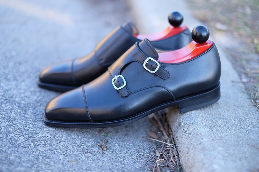 Sammamish - Black Calf-Double Monk Straps Monkstraps-J.FitzPatrick Footwear