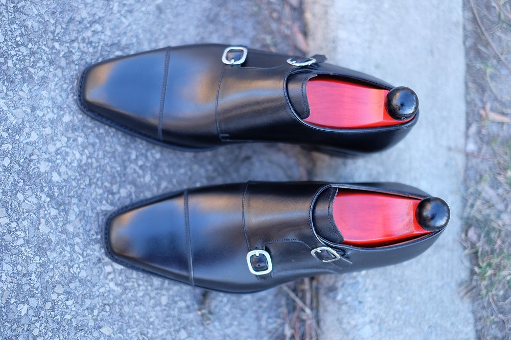 Sammamish - Black Calf-Double Monk Straps Monkstraps-J.FitzPatrick Footwear