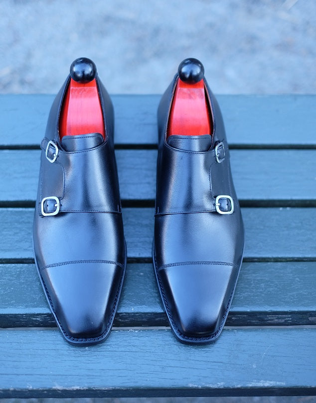 Sammamish - Black Calf-Double Monk Straps Monkstraps-J.FitzPatrick Footwear