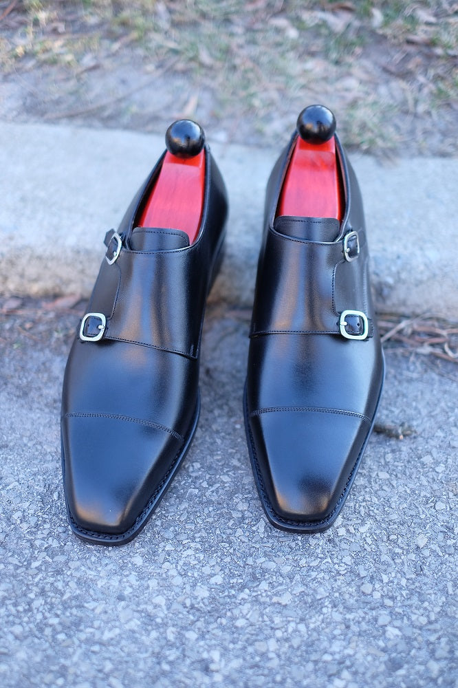 Sammamish - Black Calf-Double Monk Straps Monkstraps-J.FitzPatrick Footwear