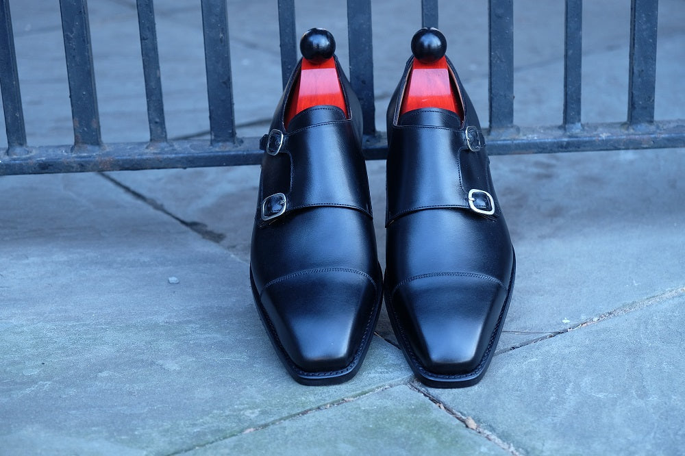 Sammamish - Black Calf-Double Monk Straps Monkstraps-J.FitzPatrick Footwear
