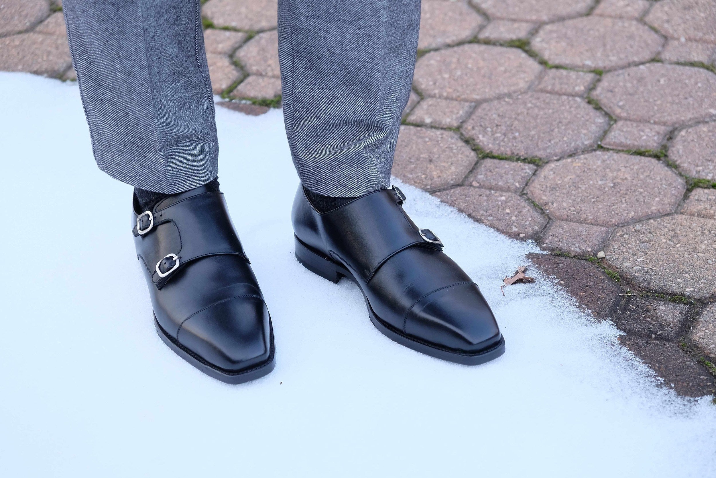 Sammamish - Black Calf-Double Monk Straps Monkstraps-J.FitzPatrick Footwear