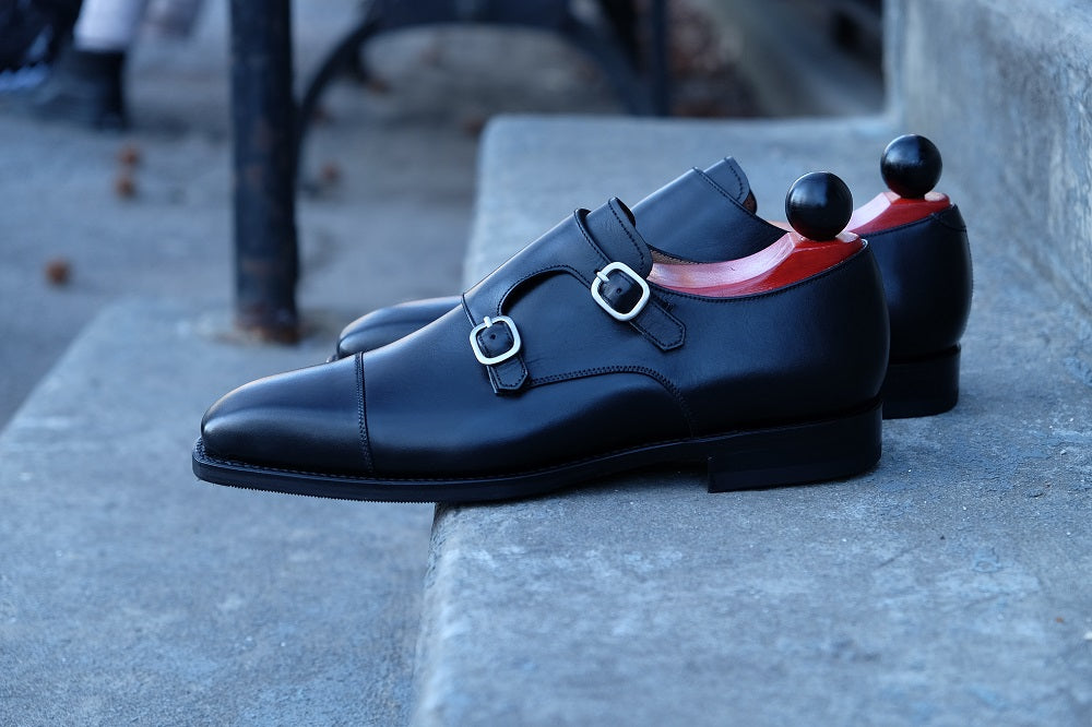 Sammamish - Black Calf-Double Monk Straps Monkstraps-J.FitzPatrick Footwear
