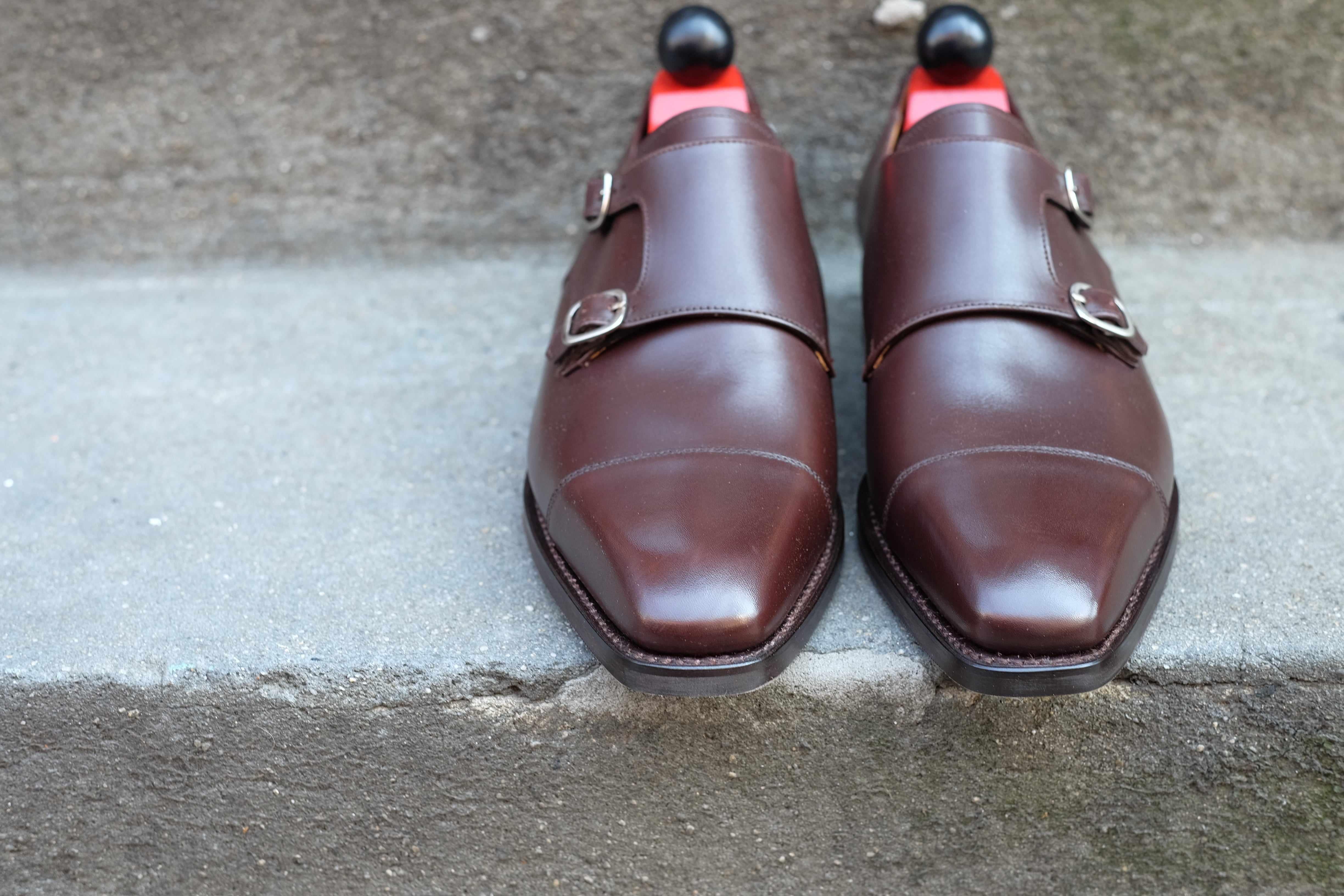 Sammamish - Dark Oak Calf-Double Monk Straps Monkstraps-J.FitzPatrick Footwear