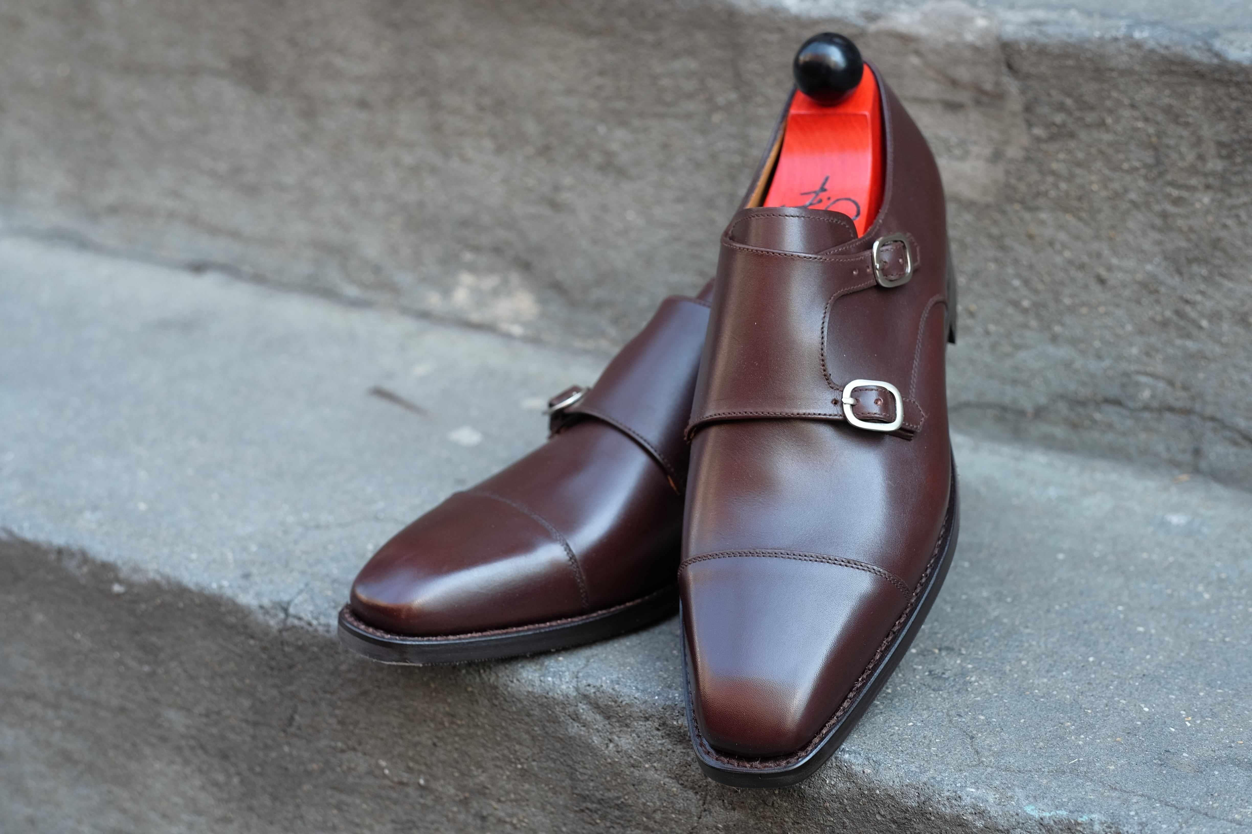 Sammamish - Dark Oak Calf-Double Monk Straps Monkstraps-J.FitzPatrick Footwear