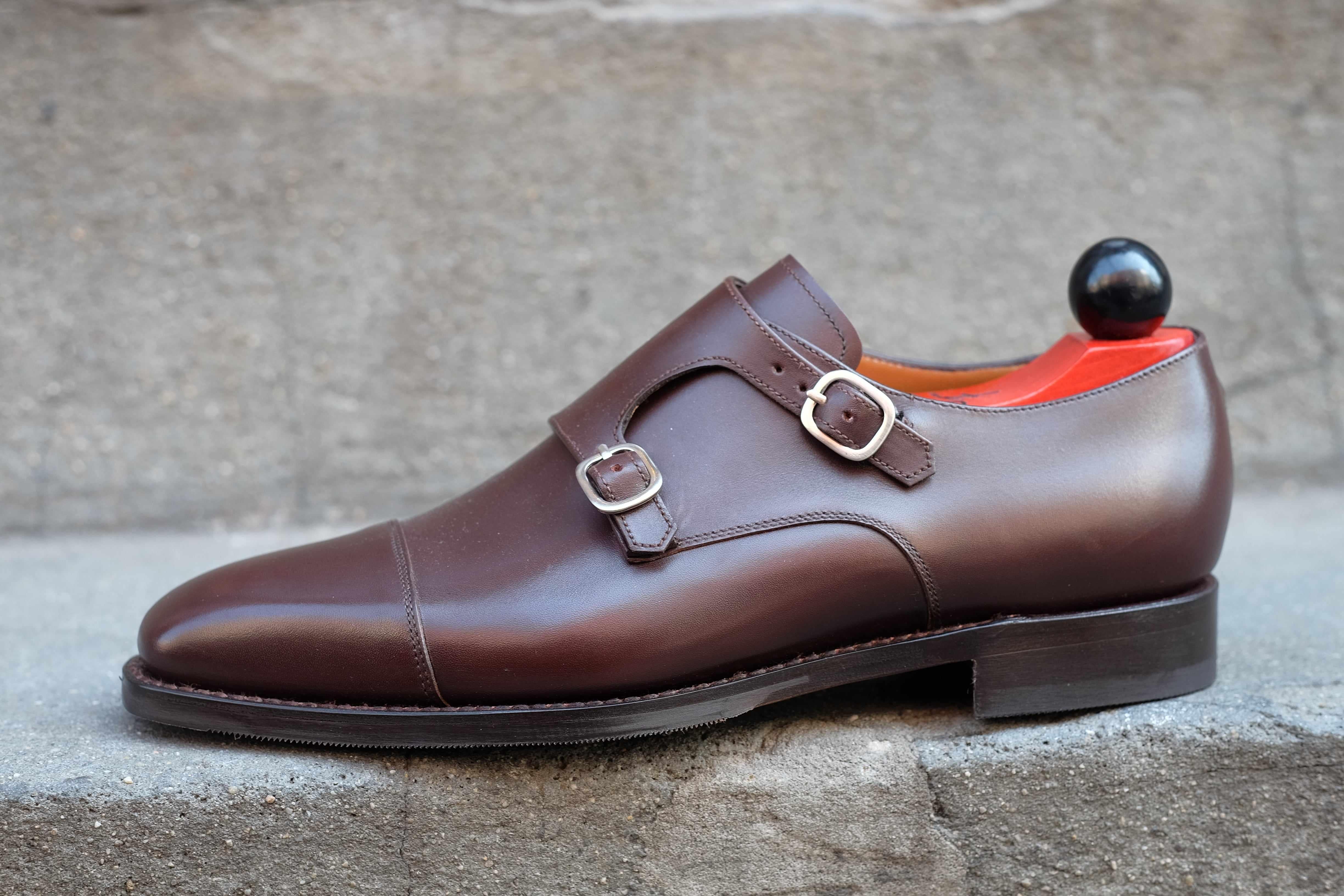 Sammamish - Dark Oak Calf-Double Monk Straps Monkstraps-J.FitzPatrick Footwear