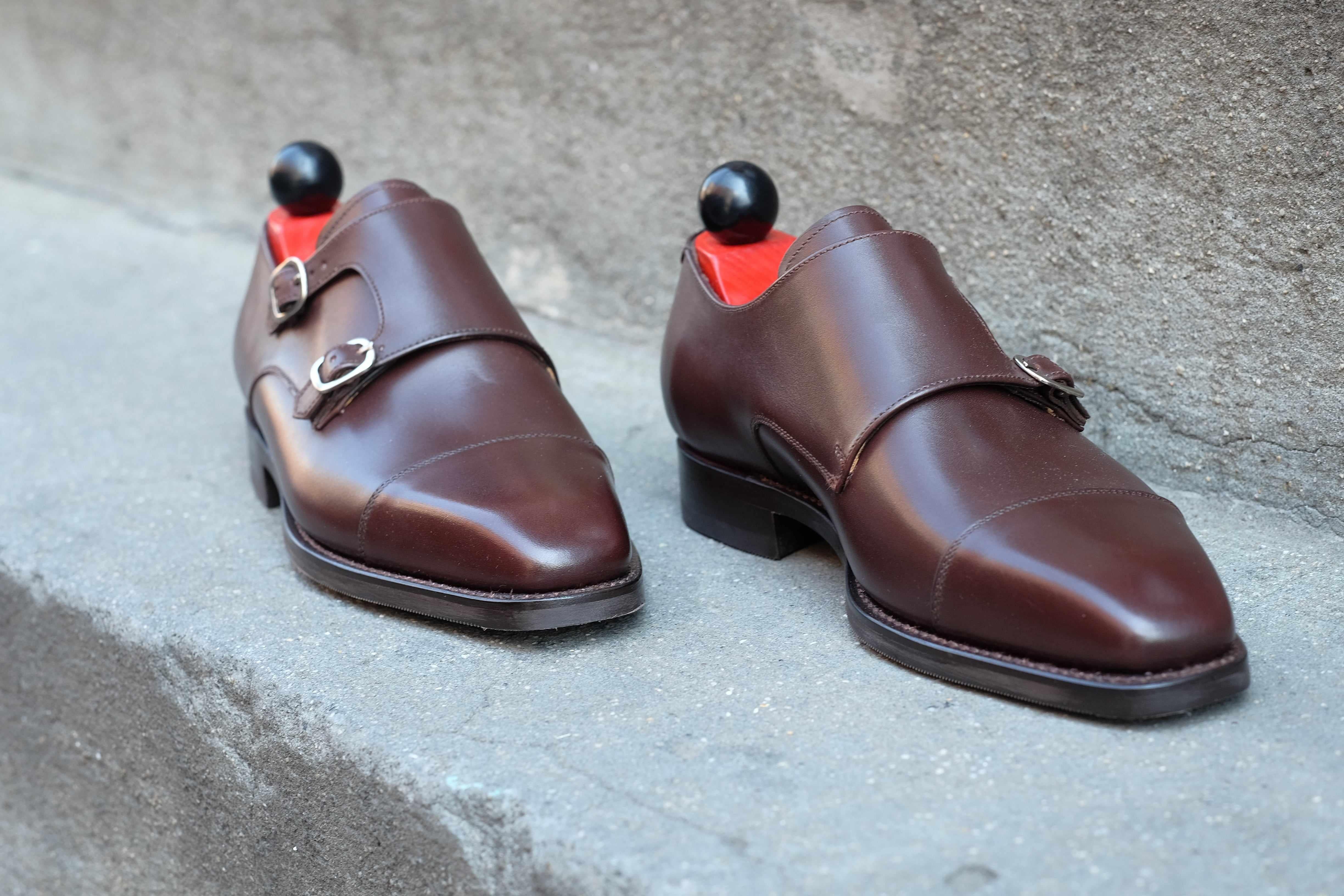 Sammamish - Dark Oak Calf-Double Monk Straps Monkstraps-J.FitzPatrick Footwear