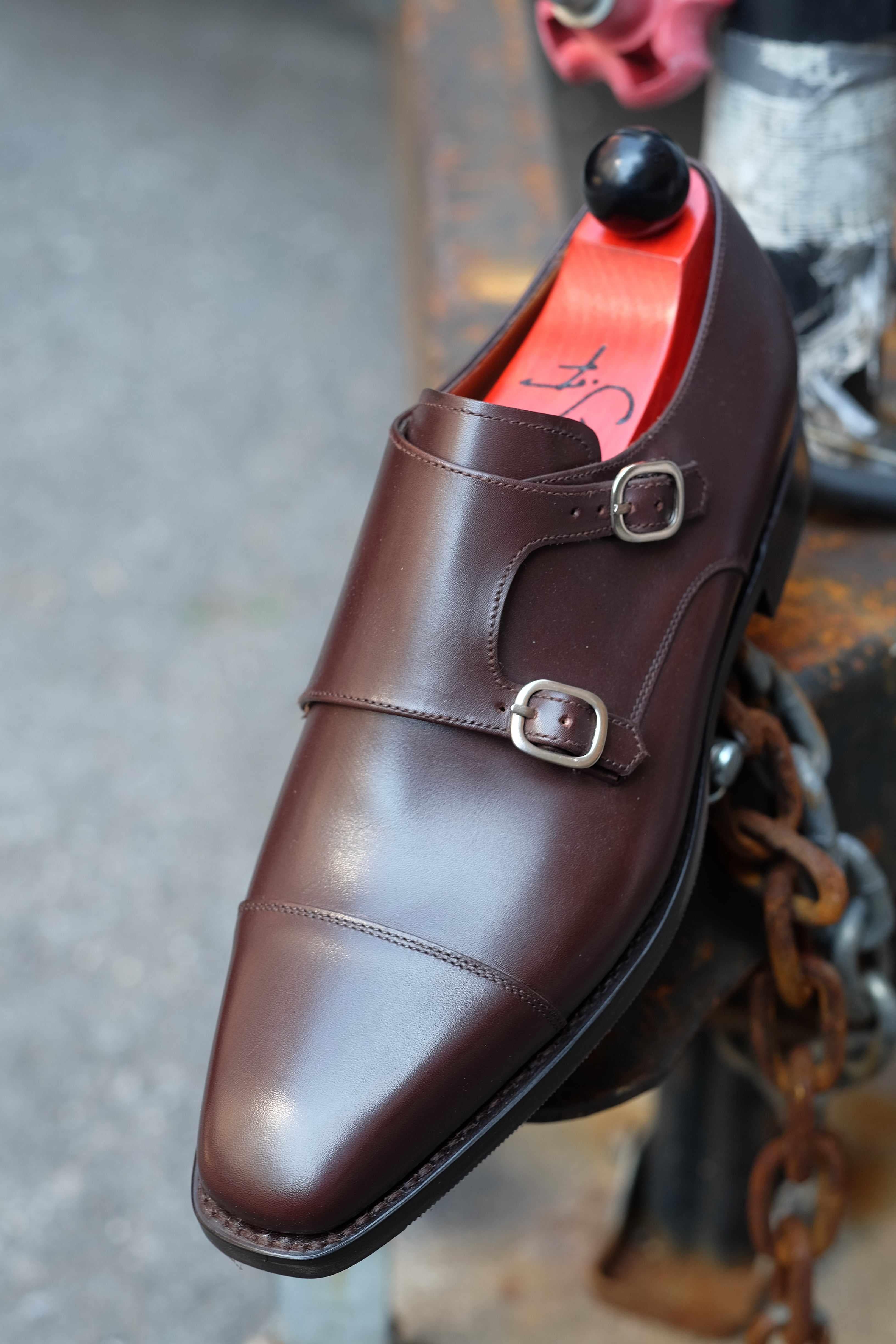 Sammamish - Dark Oak Calf-Double Monk Straps Monkstraps-J.FitzPatrick Footwear