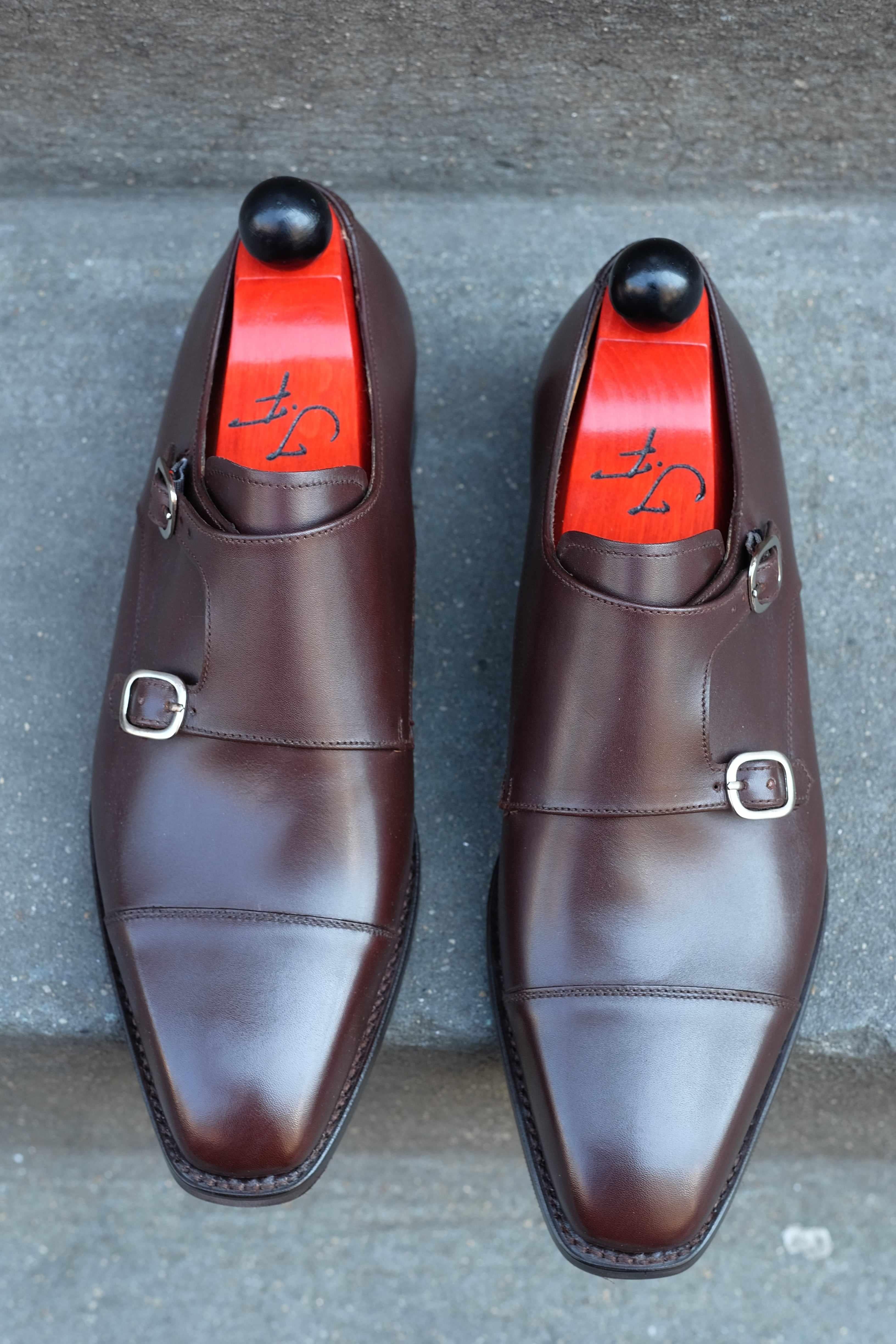 Sammamish - Dark Oak Calf-Double Monk Straps Monkstraps-J.FitzPatrick Footwear