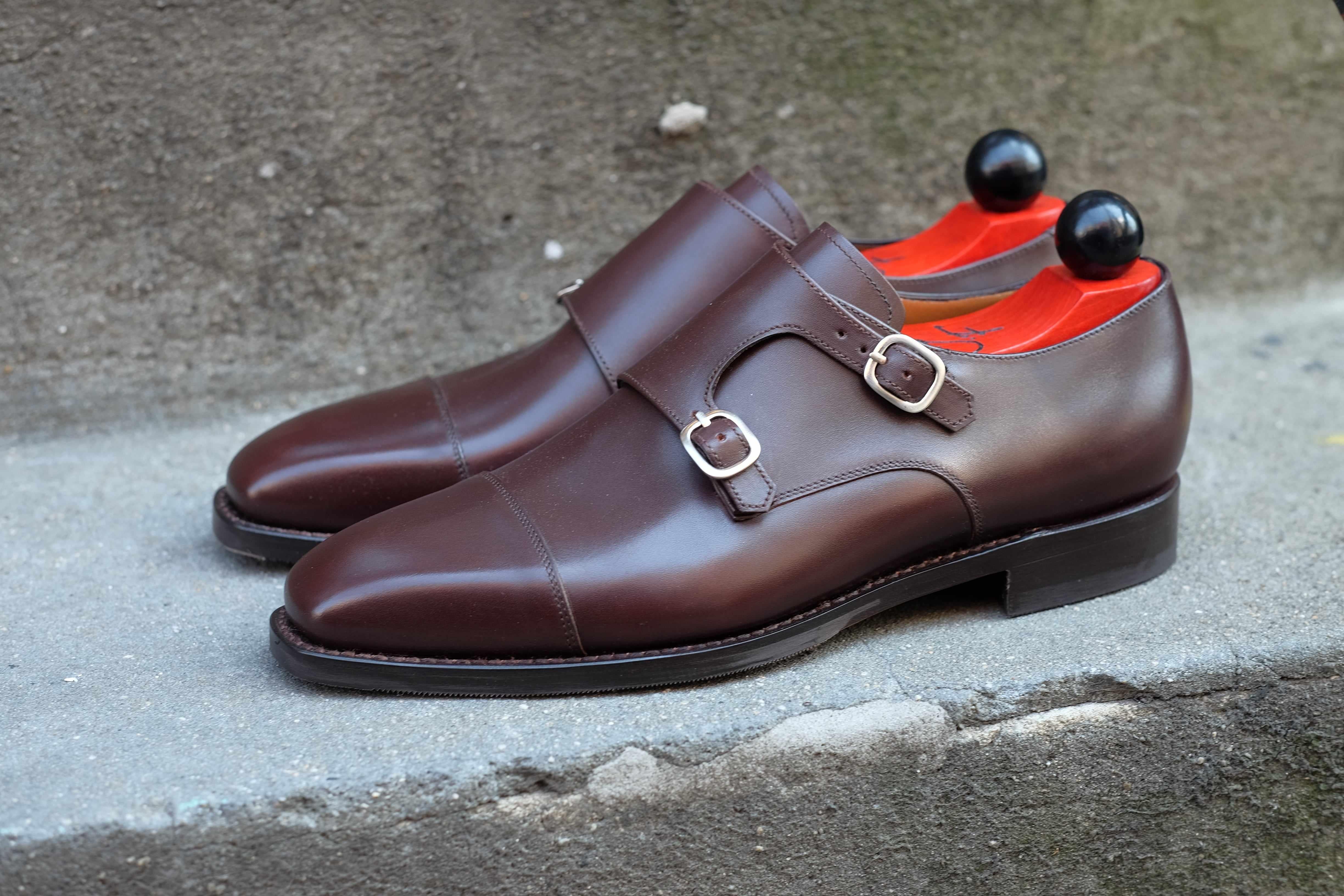 Sammamish - Dark Oak Calf-Double Monk Straps Monkstraps-J.FitzPatrick Footwear