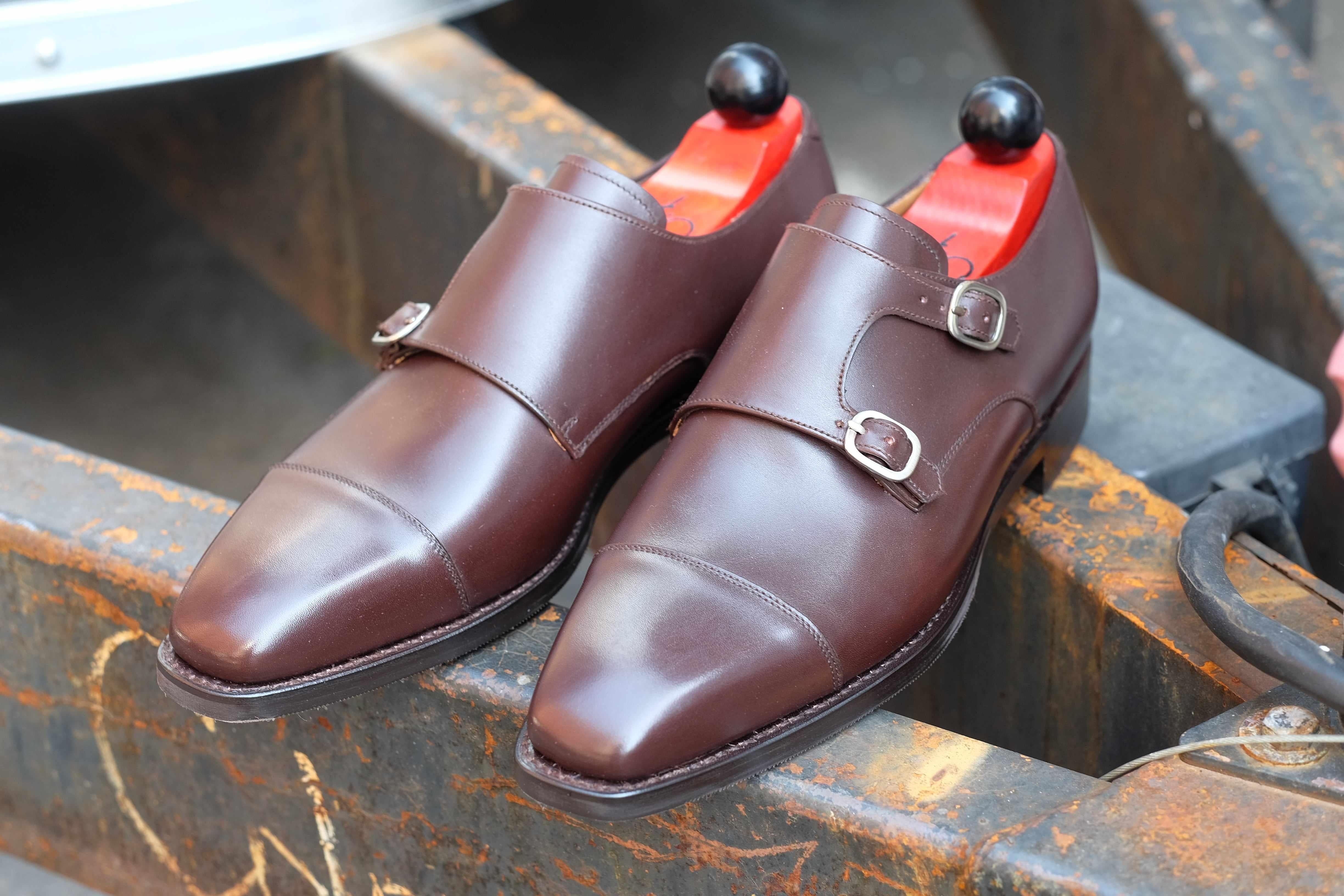 Sammamish - Dark Oak Calf-Double Monk Straps Monkstraps-J.FitzPatrick Footwear