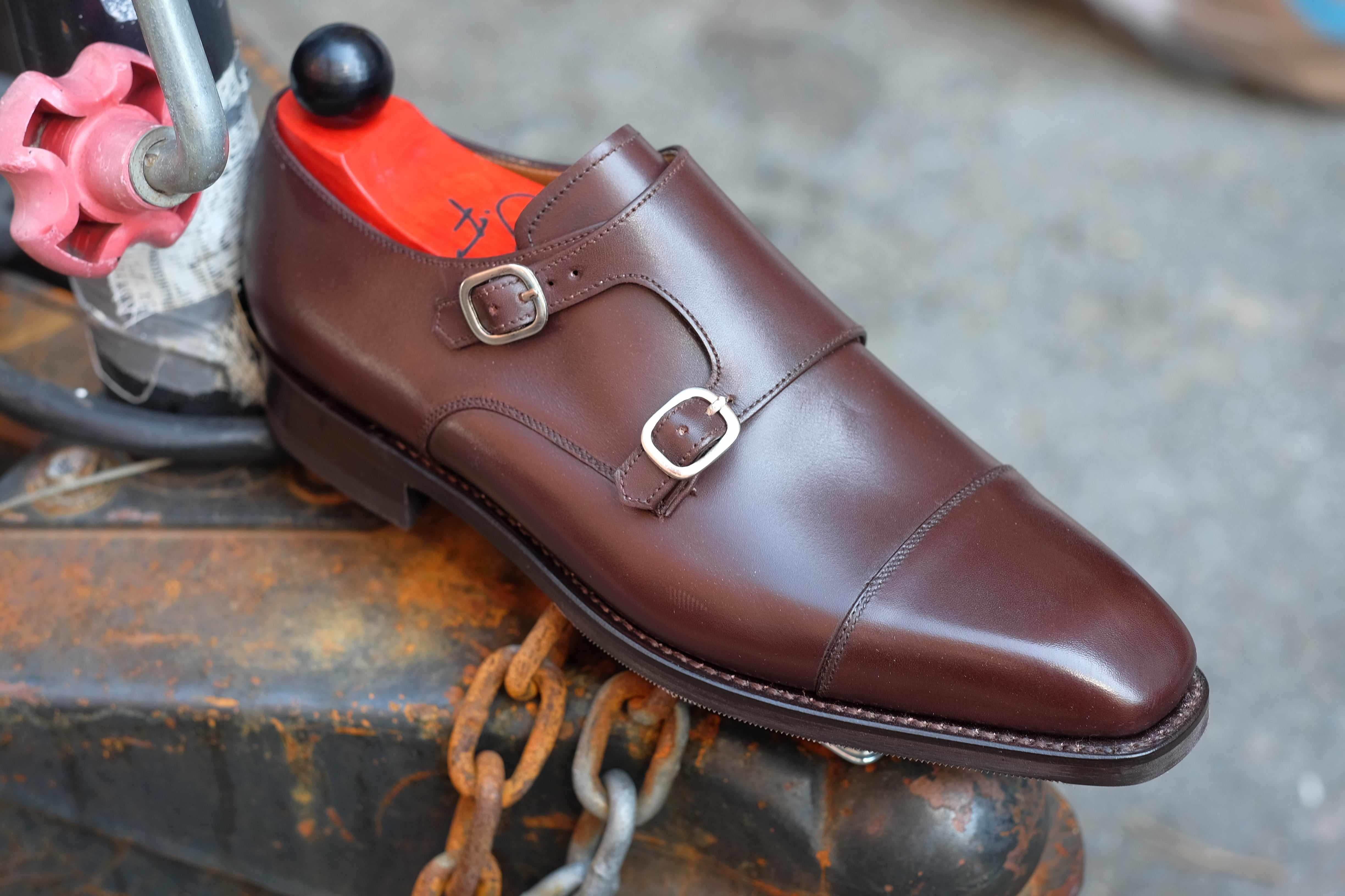 Sammamish - Dark Oak Calf-Double Monk Straps Monkstraps-J.FitzPatrick Footwear