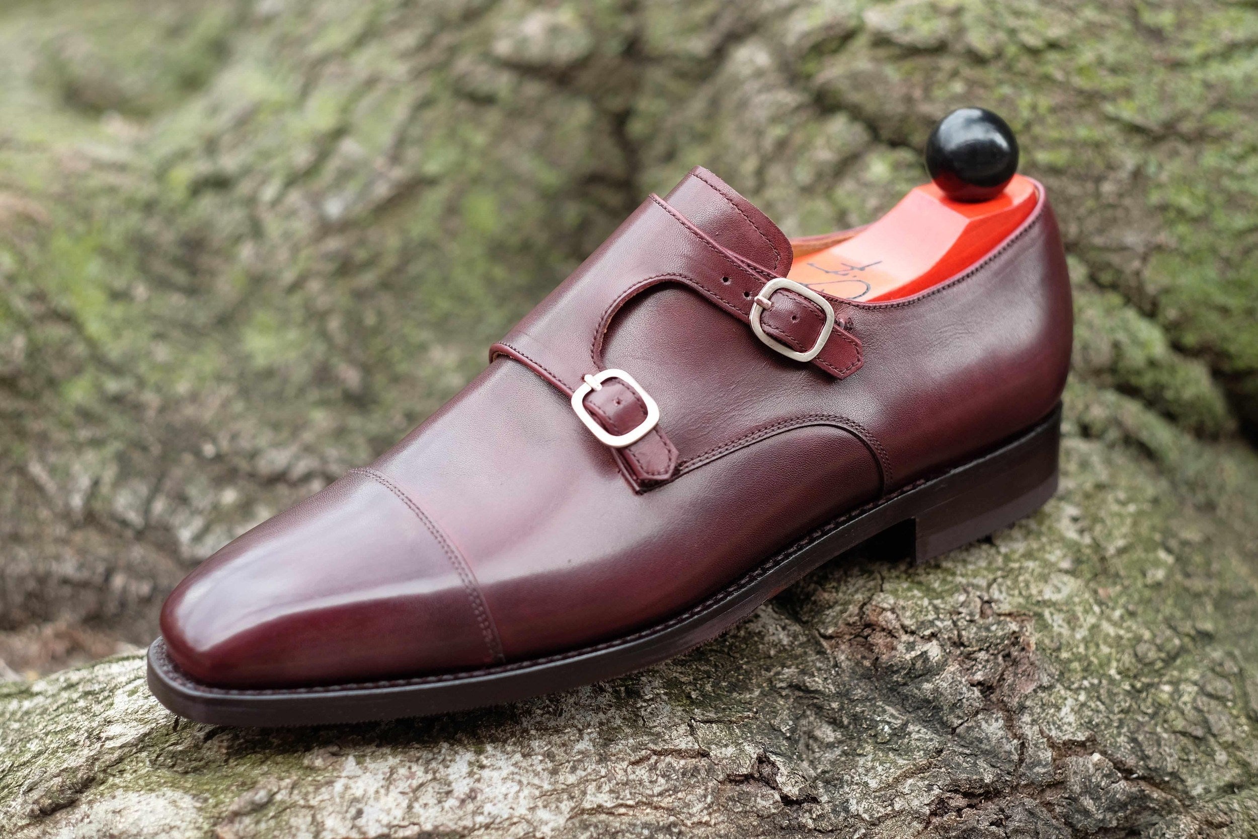 Sammamish - Sangria Calf-Double Monk Straps Monkstraps-J.FitzPatrick Footwear