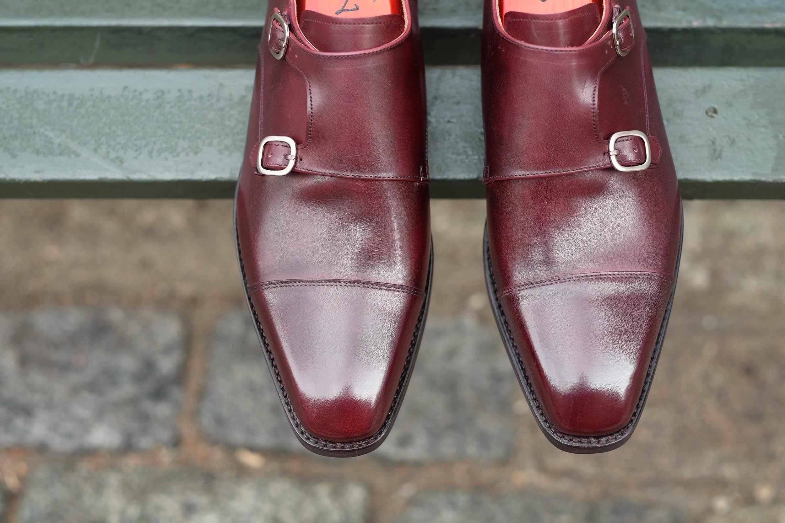 Sammamish - Sangria Calf-Double Monk Straps Monkstraps-J.FitzPatrick Footwear