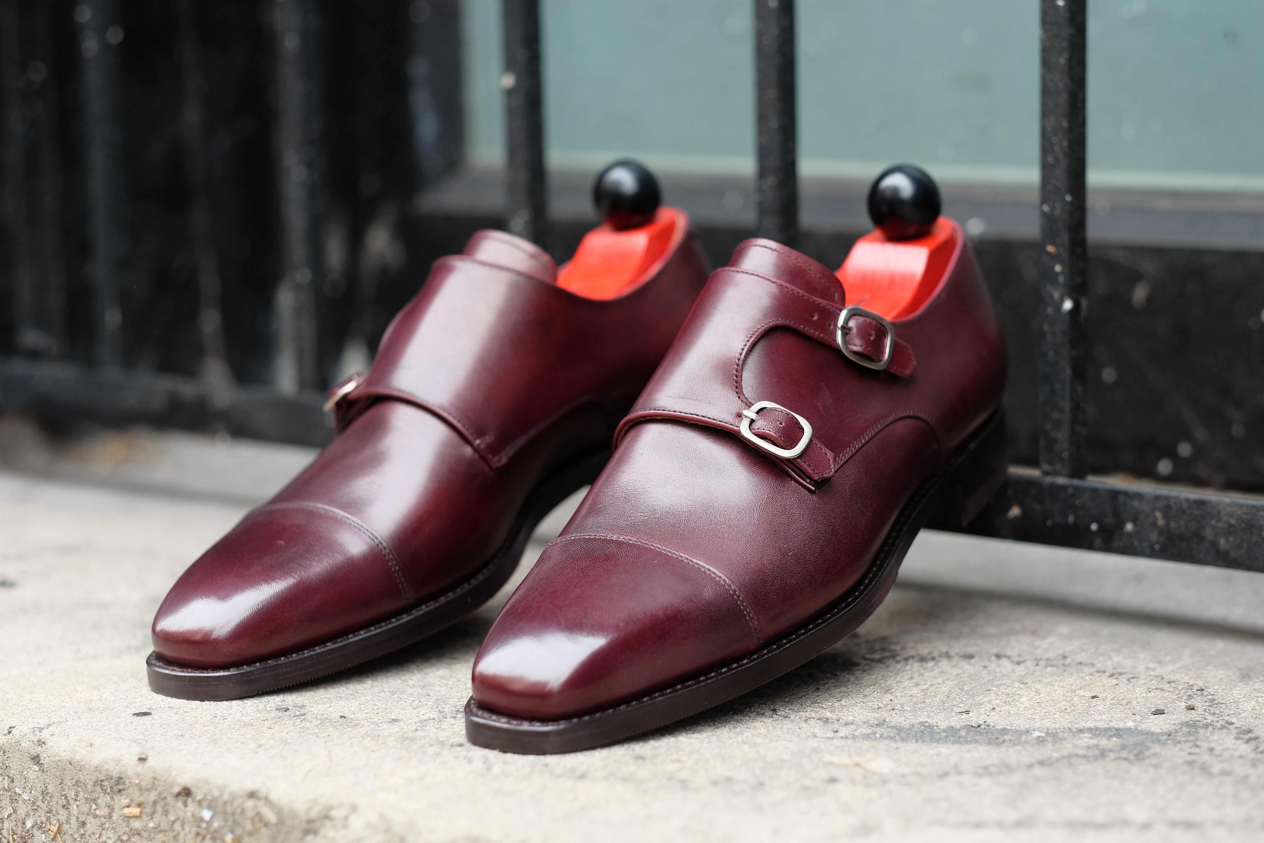 Sammamish - Sangria Calf-Double Monk Straps Monkstraps-J.FitzPatrick Footwear