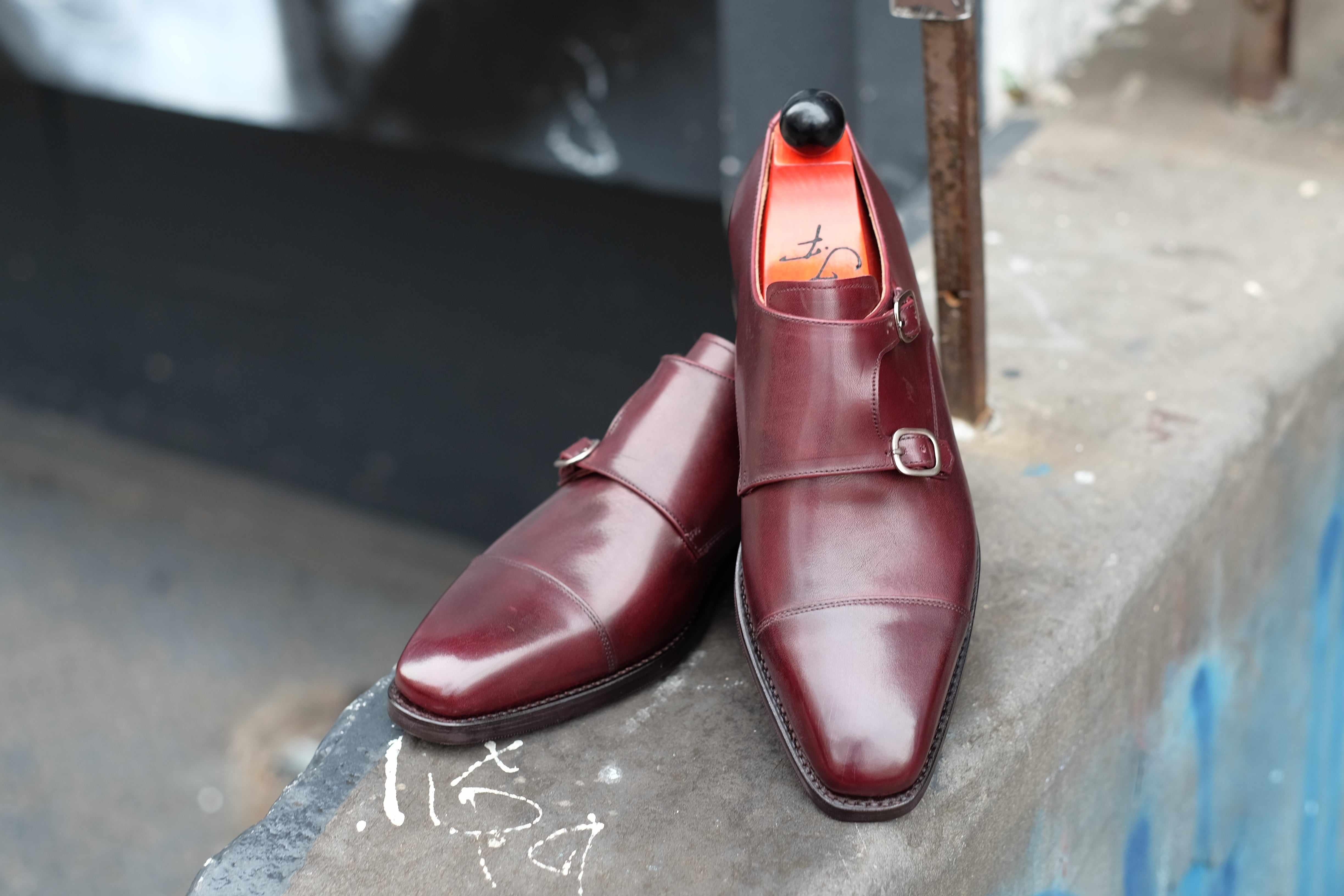 Sammamish - Sangria Calf-Double Monk Straps Monkstraps-J.FitzPatrick Footwear