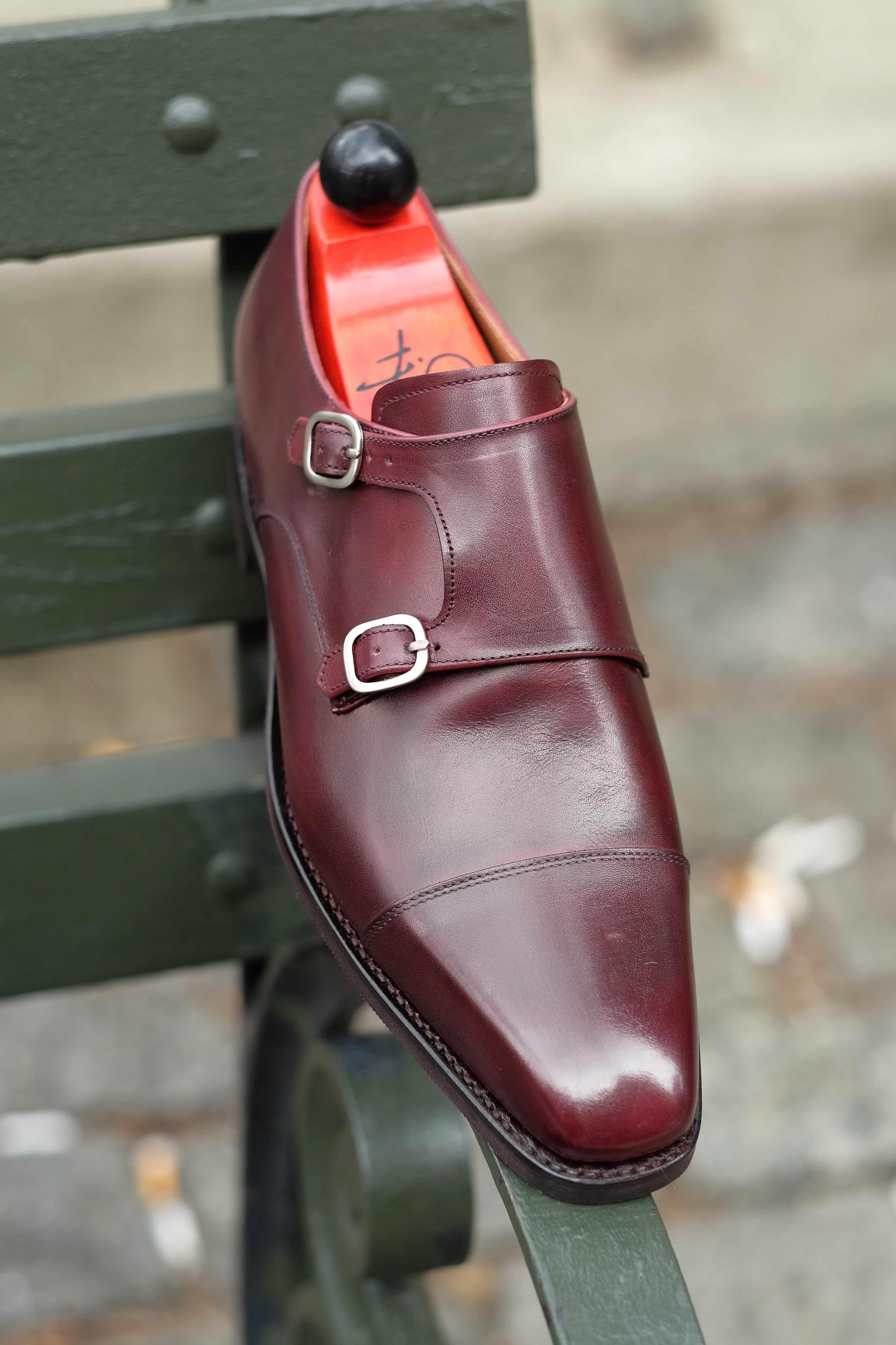 Sammamish - Sangria Calf-Double Monk Straps Monkstraps-J.FitzPatrick Footwear