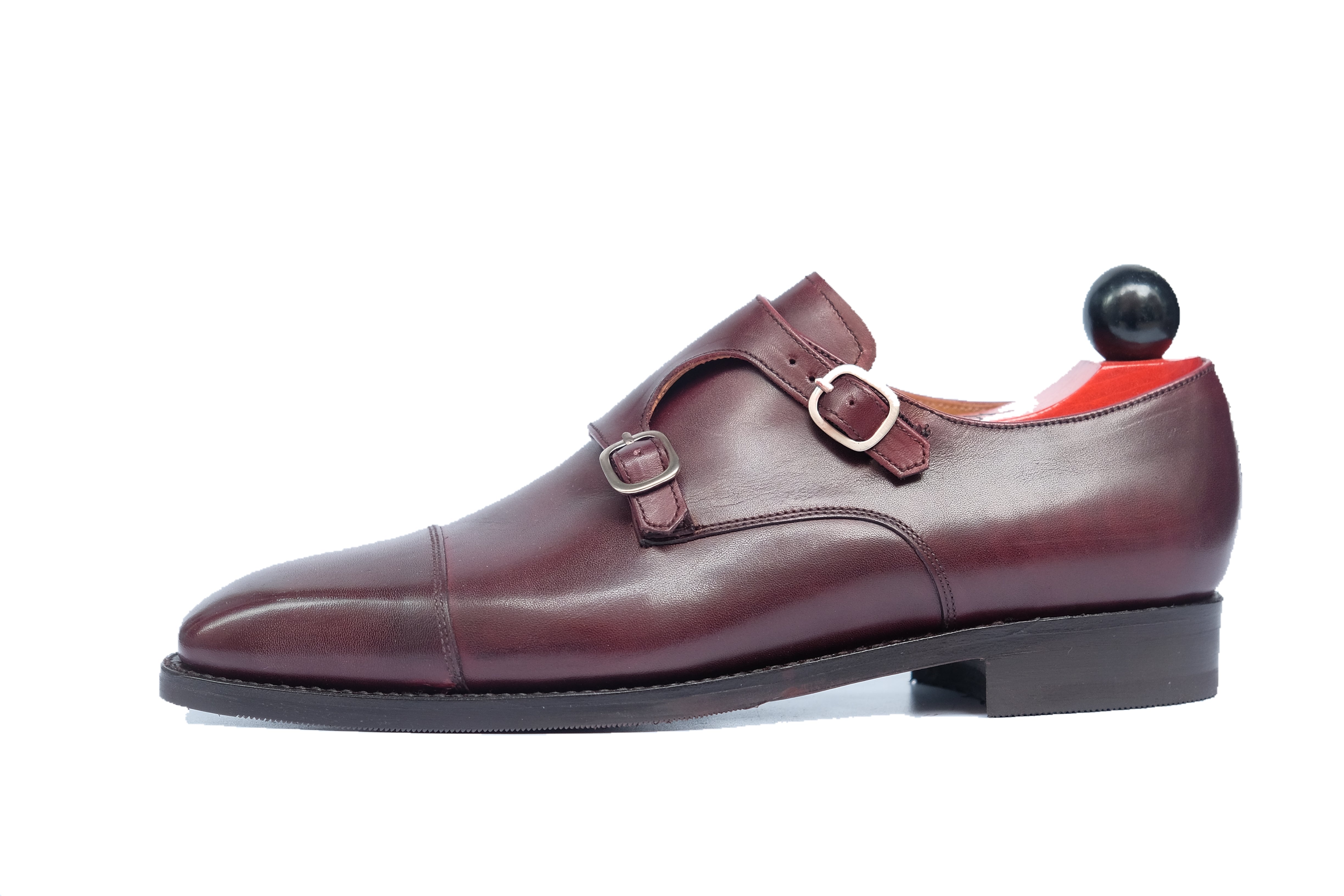 Sammamish - Sangria Calf-Double Monk Straps Monkstraps-J.FitzPatrick Footwear