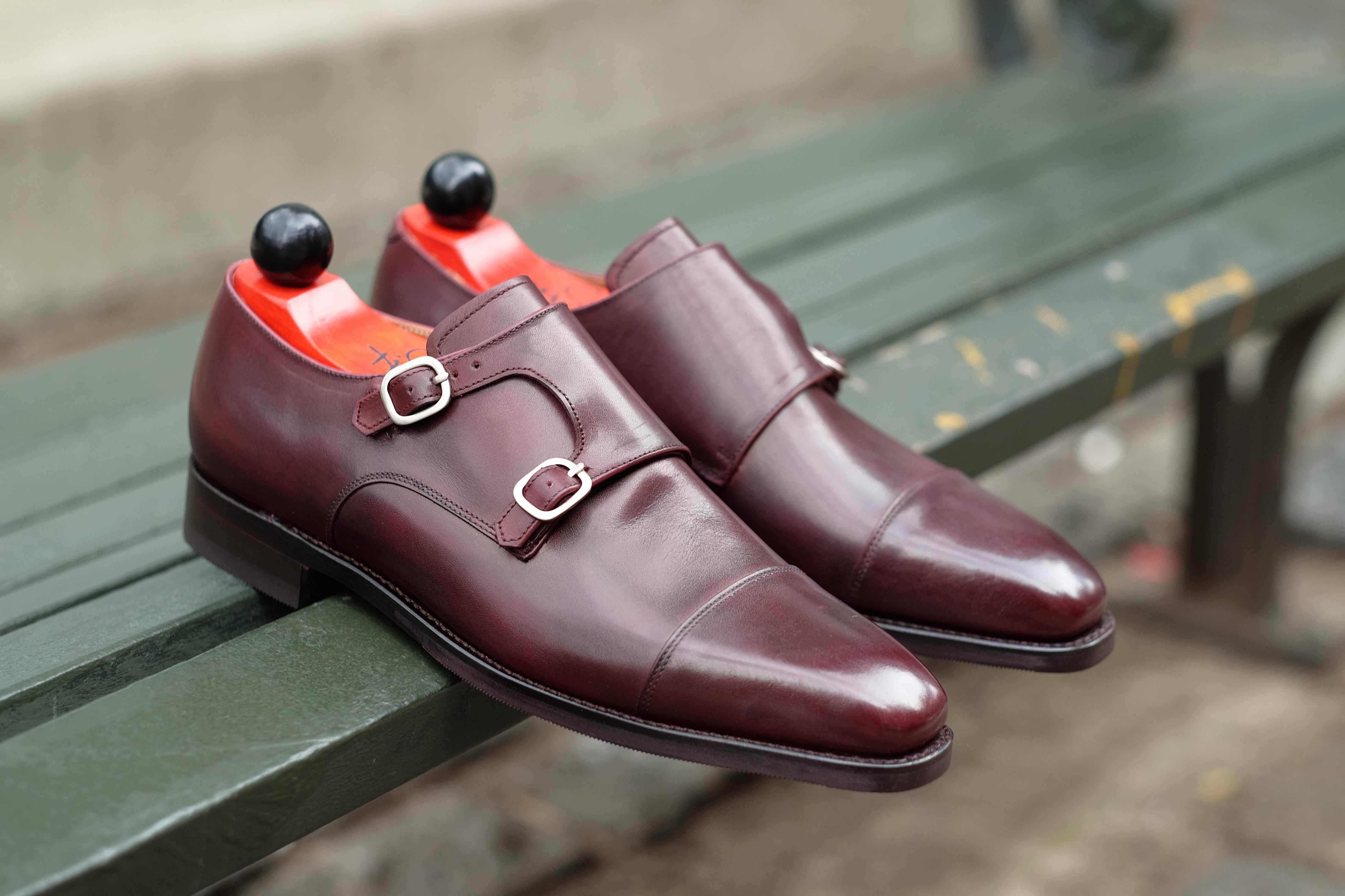 Sammamish - Sangria Calf-Double Monk Straps Monkstraps-J.FitzPatrick Footwear