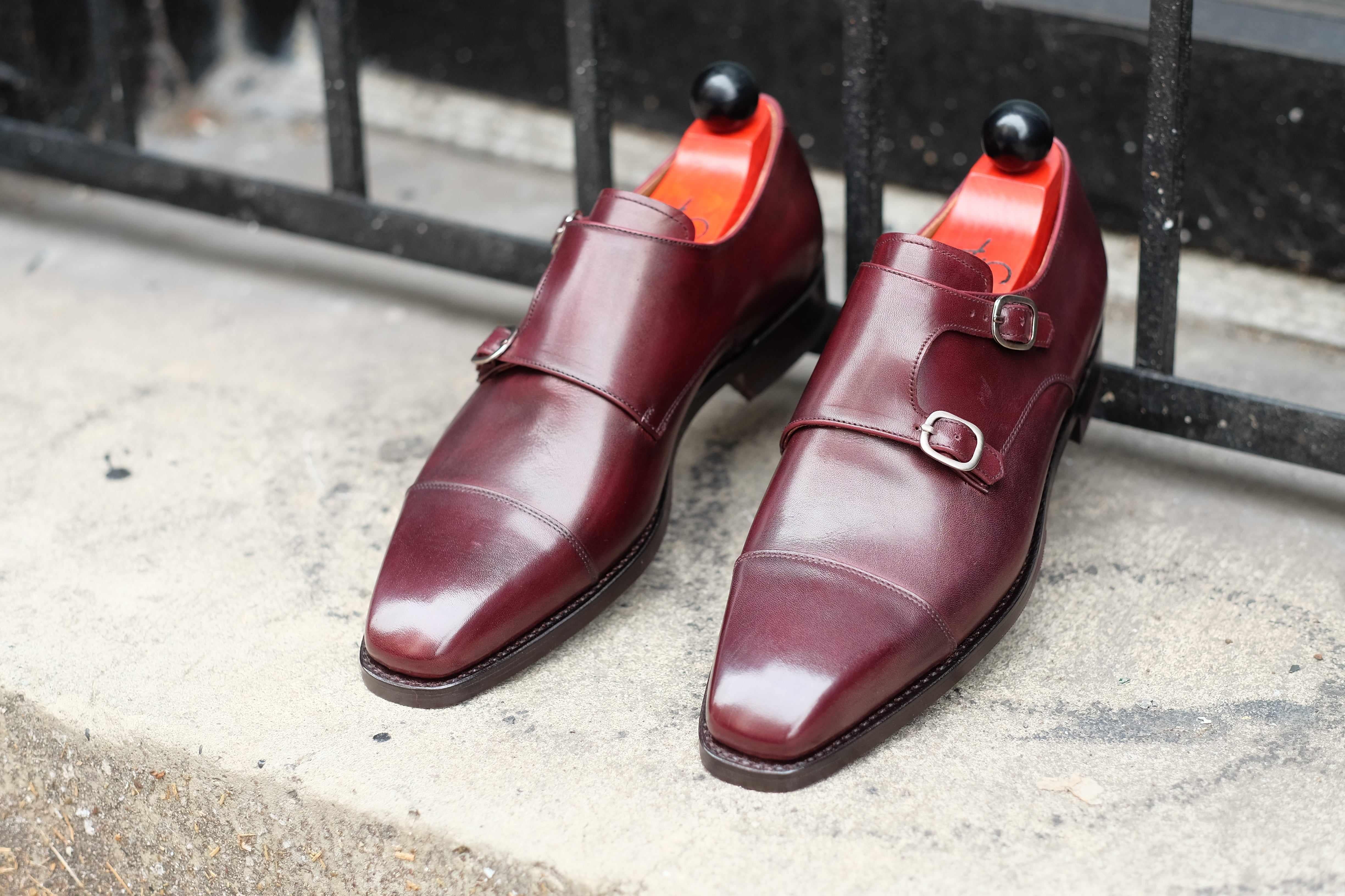Sammamish - Sangria Calf-Double Monk Straps Monkstraps-J.FitzPatrick Footwear