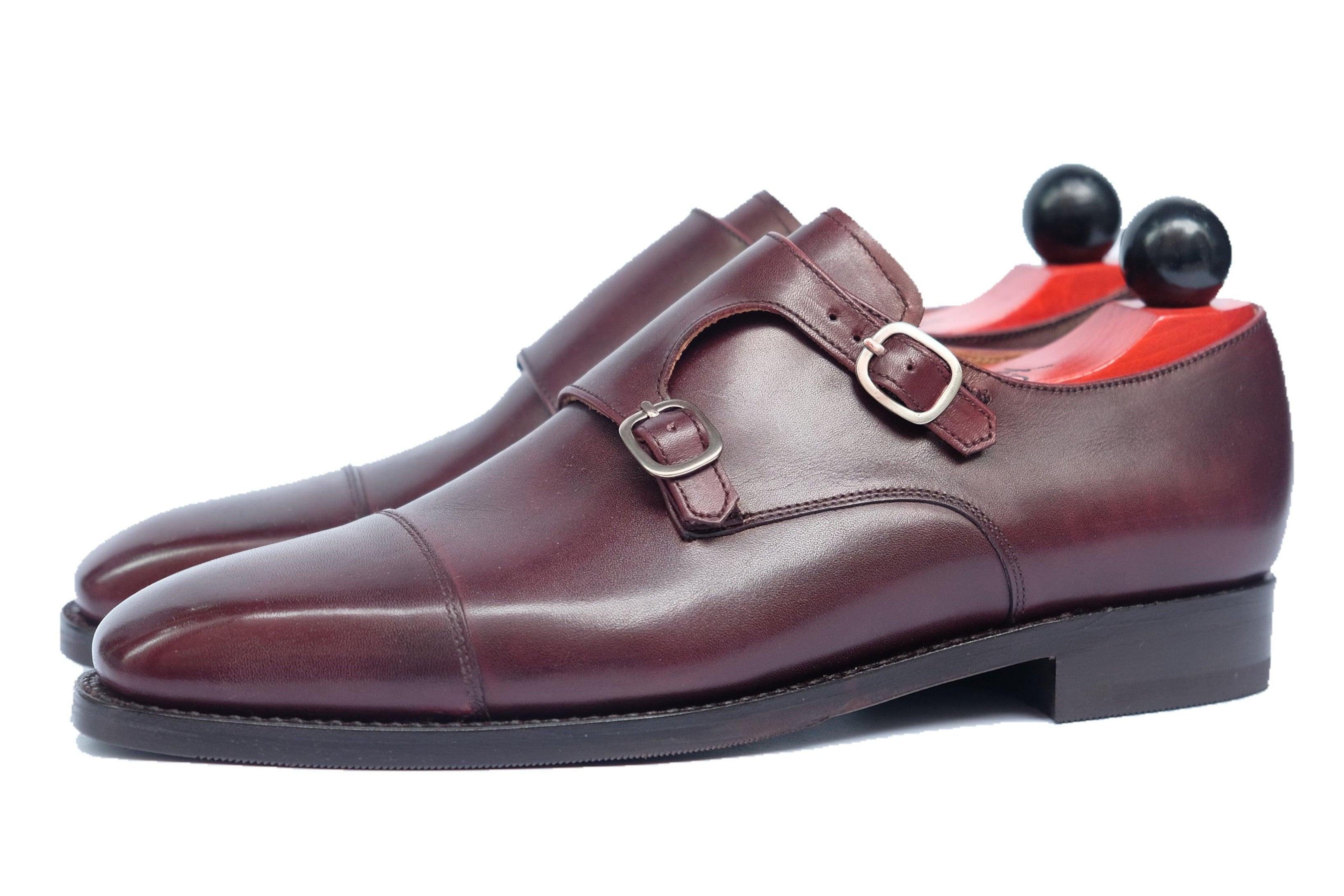 Sammamish - Sangria Calf-Double Monk Straps Monkstraps-J.FitzPatrick Footwear