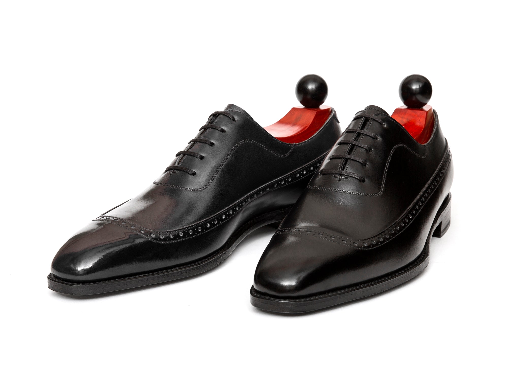 Sebastien - MTO - Black Calf - LPB Last - Single Leather Sole-Made To Order U Wing Longwing Brogue Adelaide Oxfords-J.FitzPatrick Footwear