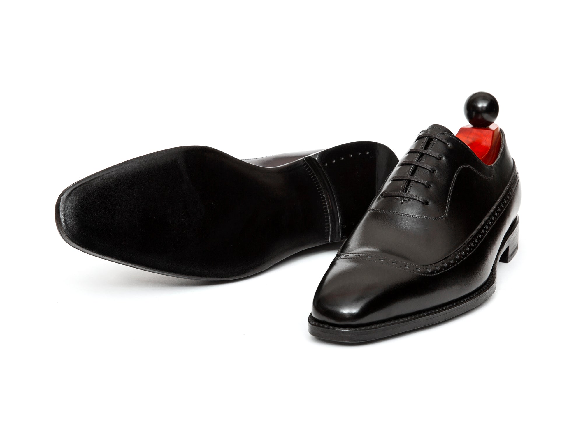 Sebastien - MTO - Black Calf - LPB Last - Single Leather Sole-Made To Order U Wing Longwing Brogue Adelaide Oxfords-J.FitzPatrick Footwear