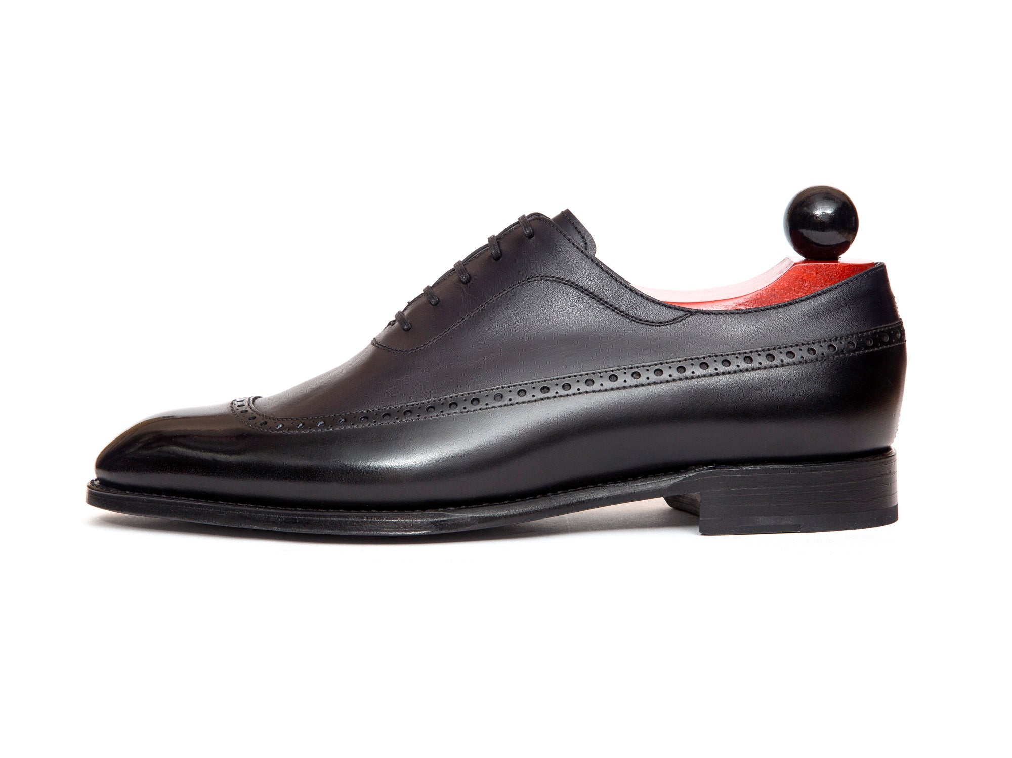 Sebastien - MTO - Black Calf / Midnight Calf - SEA Last - Single Leather Sole-Made To Order U Wing Longwing Brogue Adelaide Oxfords-J.FitzPatrick Footwear