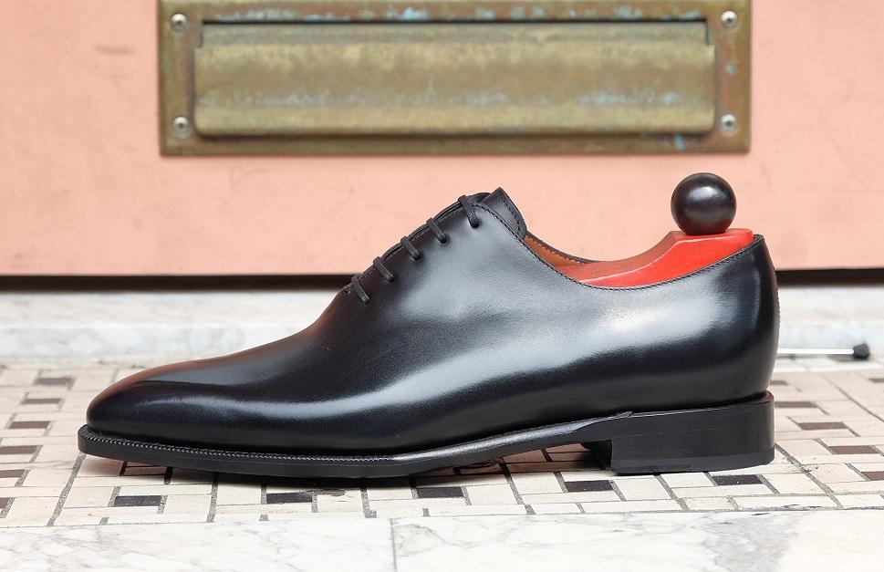 Skyway - MTO - Black Calf - LPB Last - Single Leather Sole-Made To Order Plain Toe Classic Wholecut Whole Cut Oxfords-J.FitzPatrick Footwear