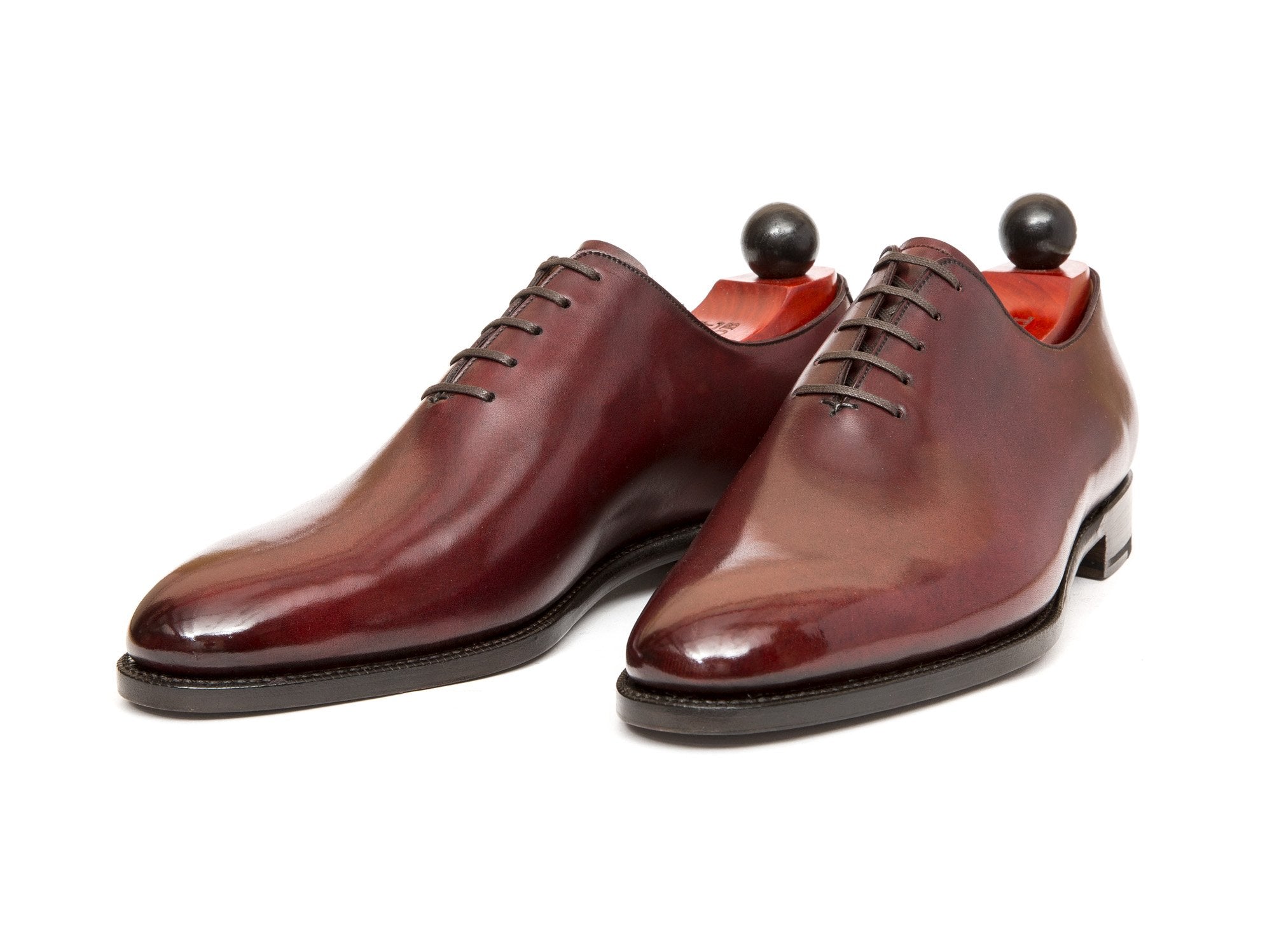 Skyway - MTO - Burgundy Calf - TMG Last - Single Leather Sole-Made To Order Plain Toe Classic Wholecut Whole Cut Oxfords-J.FitzPatrick Footwear