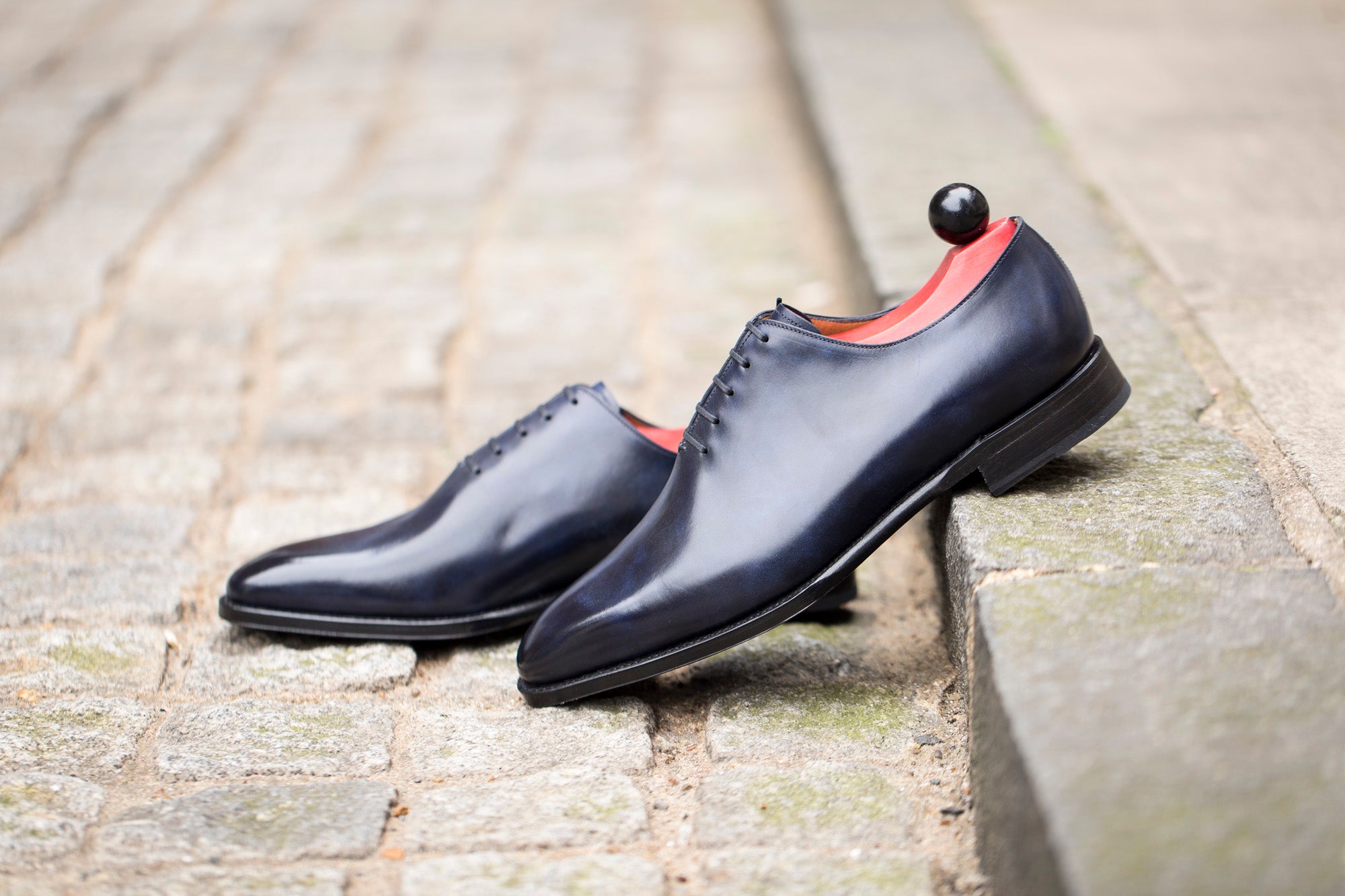 Skyway - MTO - Navy Museum Calf - LPB Last - Single Leather Sole-Made To Order Plain Toe Classic Wholecut Whole Cut Oxfords-J.FitzPatrick Footwear