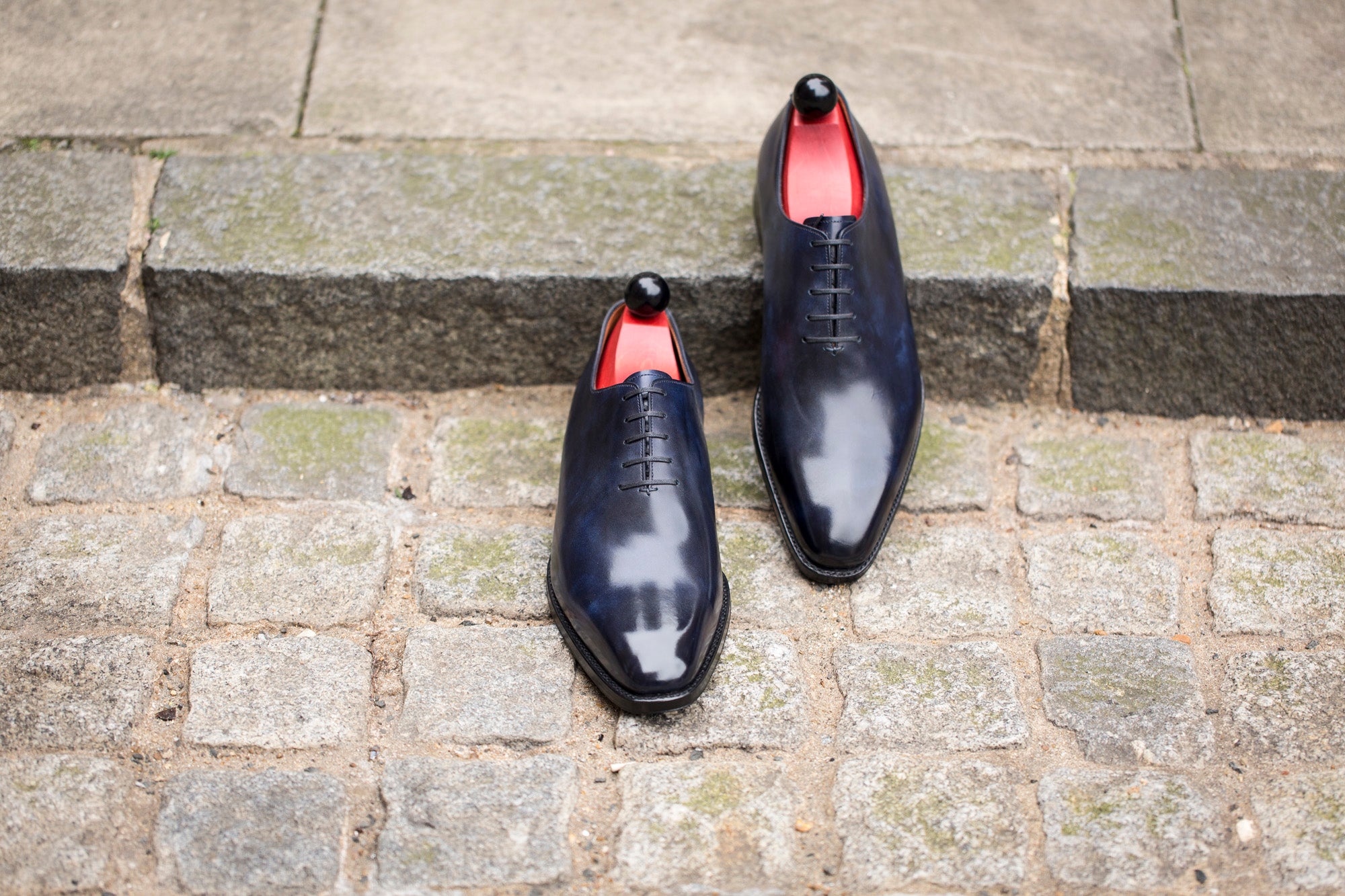Skyway - MTO - Navy Museum Calf - LPB Last - Single Leather Sole-Made To Order Plain Toe Classic Wholecut Whole Cut Oxfords-J.FitzPatrick Footwear