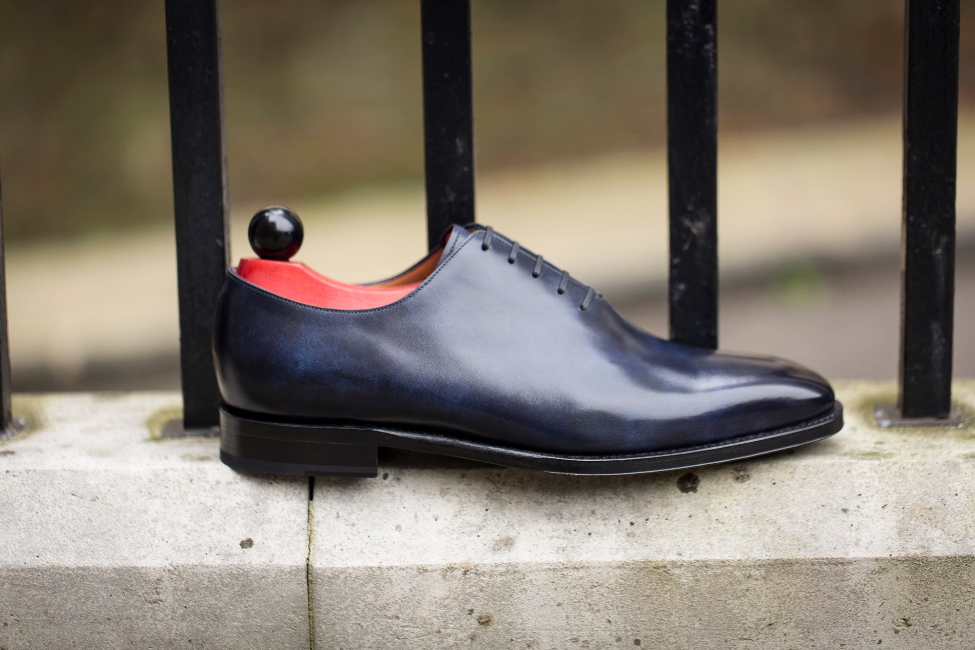 Skyway - MTO - Navy Museum Calf - LPB Last - Single Leather Sole-Made To Order Plain Toe Classic Wholecut Whole Cut Oxfords-J.FitzPatrick Footwear