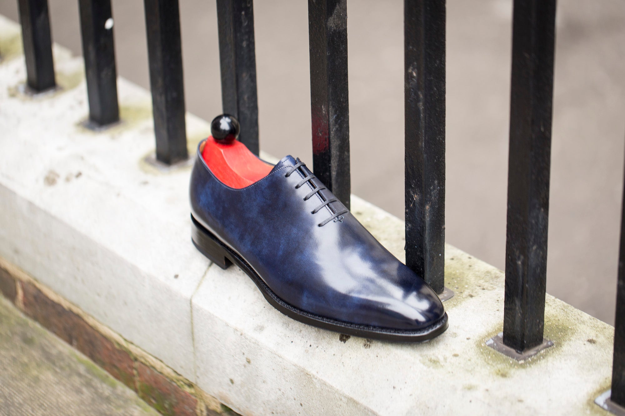 Skyway - MTO - Navy Museum Calf - LPB Last - Single Leather Sole-Made To Order Plain Toe Classic Wholecut Whole Cut Oxfords-J.FitzPatrick Footwear