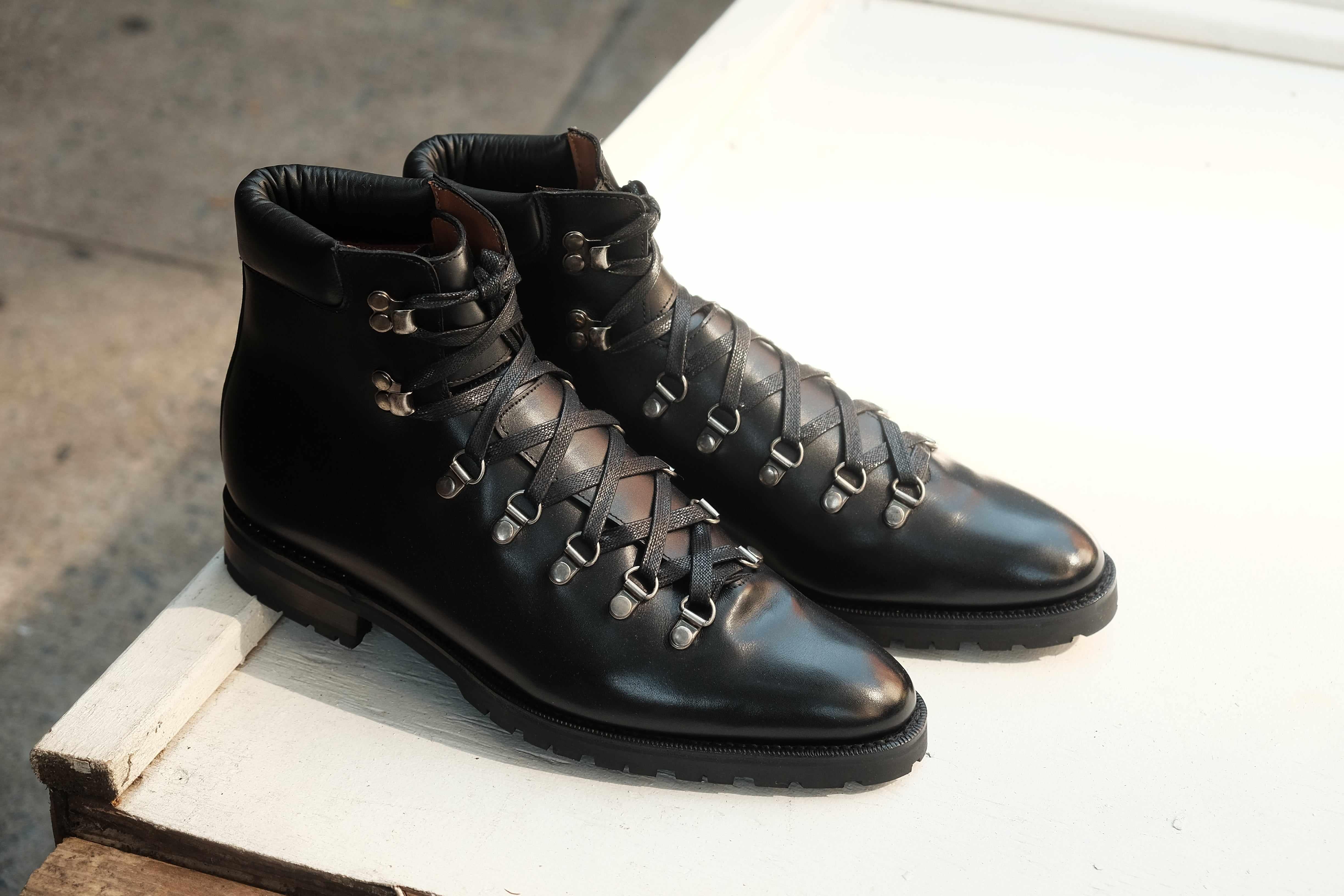 Snoqualmie - Black Calf Commando-Alpine Hiker Boots-J.FitzPatrick Footwear