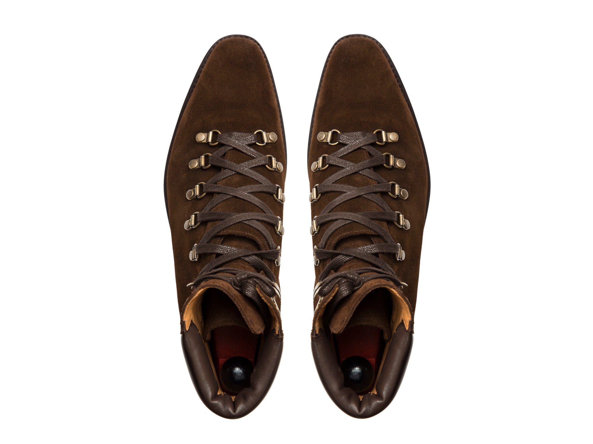 Snoqualmie - MTO - Dark Brown Suede / Dark Brown Calf - LPB Last - Country Rubber Sole-Made To Order Alpine Hiker Boots-J.FitzPatrick Footwear