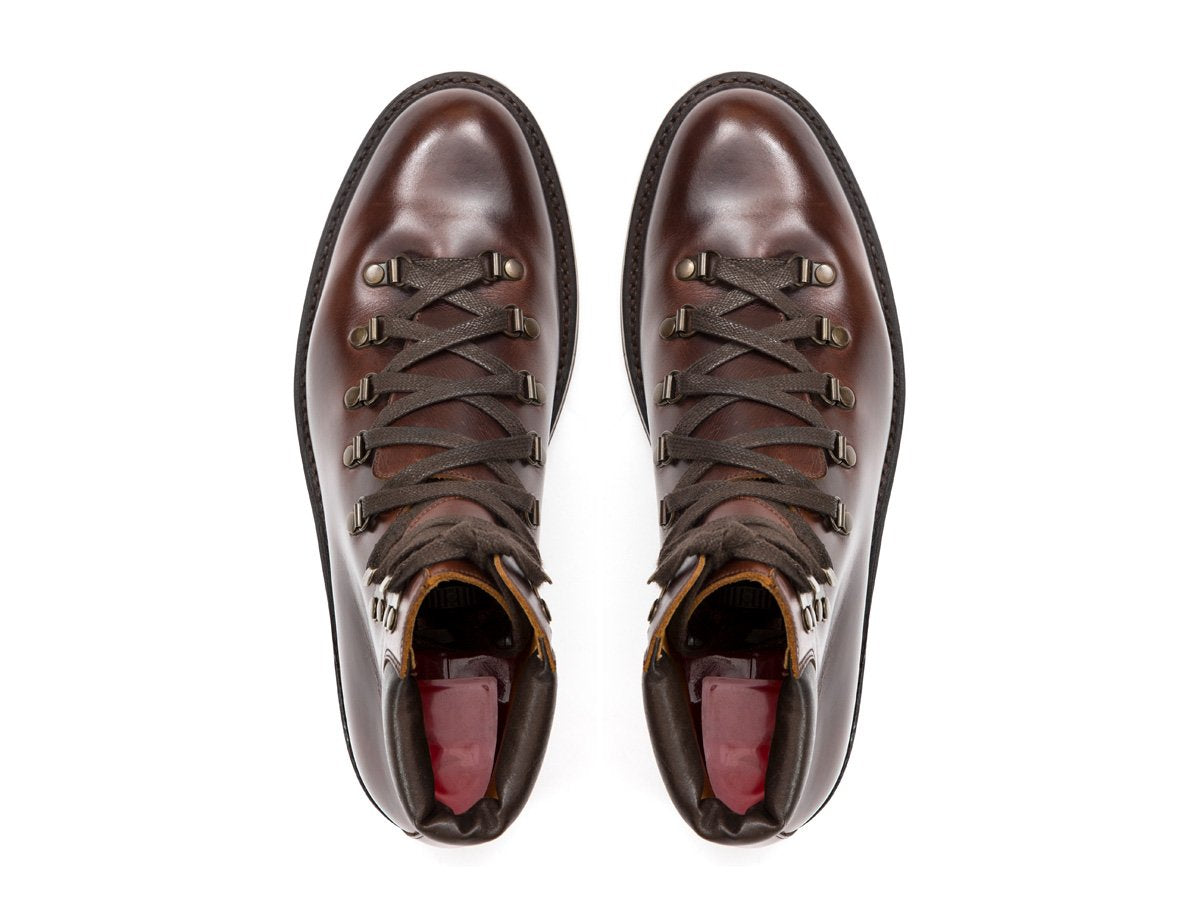 Snoqualmie - MTO - Rugged Brown / Dark Brown Calf - NJF Last - Double Rugged Rubber Sole w/ Stormwelt-Made To Order Alpine Hiker Boots-J.FitzPatrick Footwear