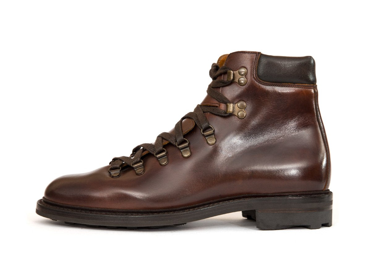 Snoqualmie - MTO - Rugged Brown / Dark Brown Calf - NJF Last - Double Rugged Rubber Sole w/ Stormwelt-Made To Order Alpine Hiker Boots-J.FitzPatrick Footwear