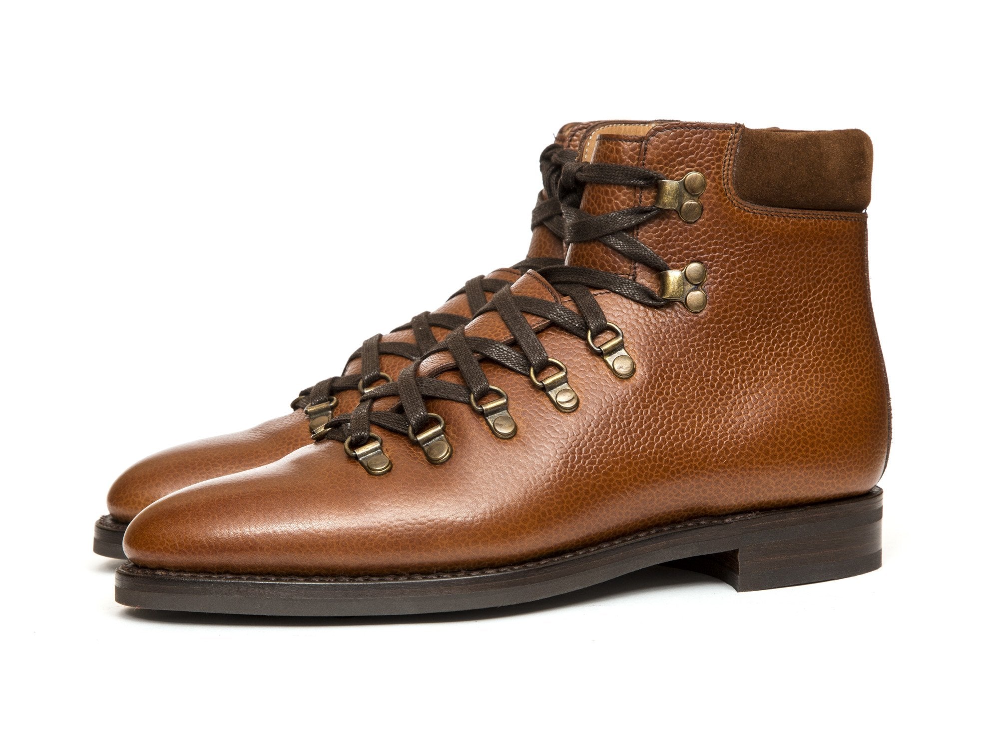 Snoqualmie - MTO - Tan Soft Grain - TMG Last - Double City Rubber Sole-Made To Order Alpine Hiker Boots-J.FitzPatrick Footwear