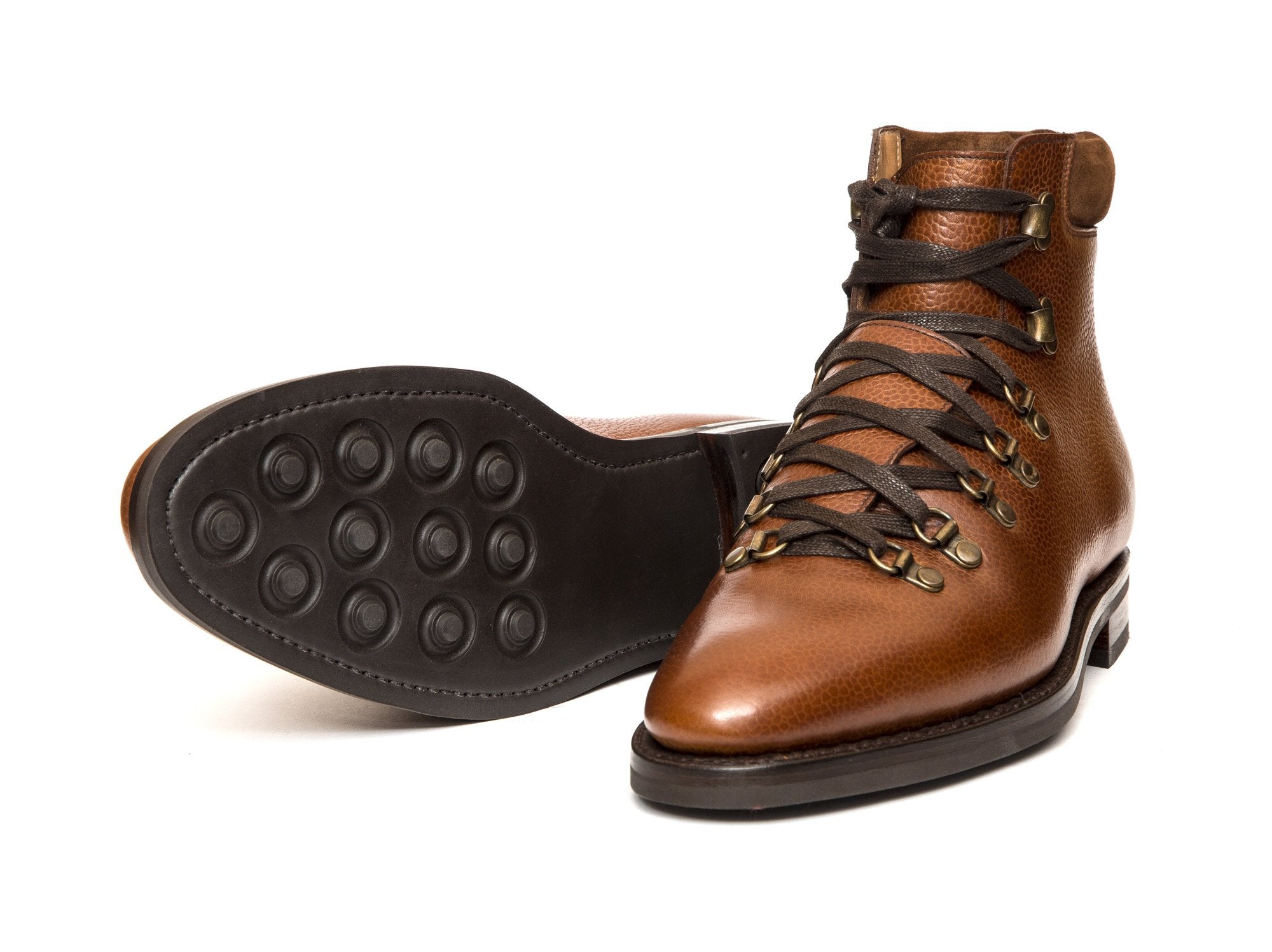 Snoqualmie - MTO - Tan Soft Grain - TMG Last - Double City Rubber Sole-Made To Order Alpine Hiker Boots-J.FitzPatrick Footwear