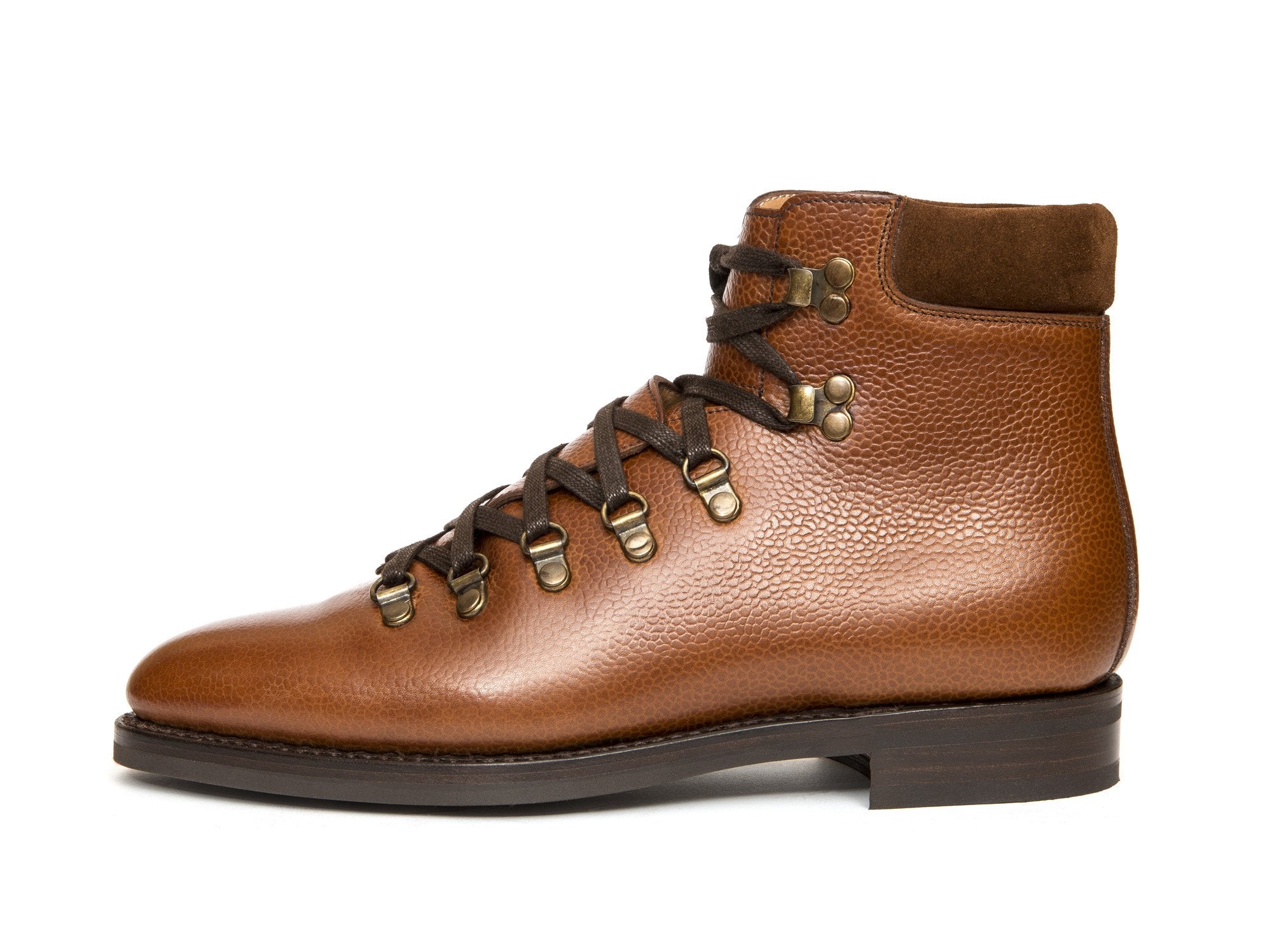 Snoqualmie - MTO - Tan Soft Grain - TMG Last - Double City Rubber Sole-Made To Order Alpine Hiker Boots-J.FitzPatrick Footwear