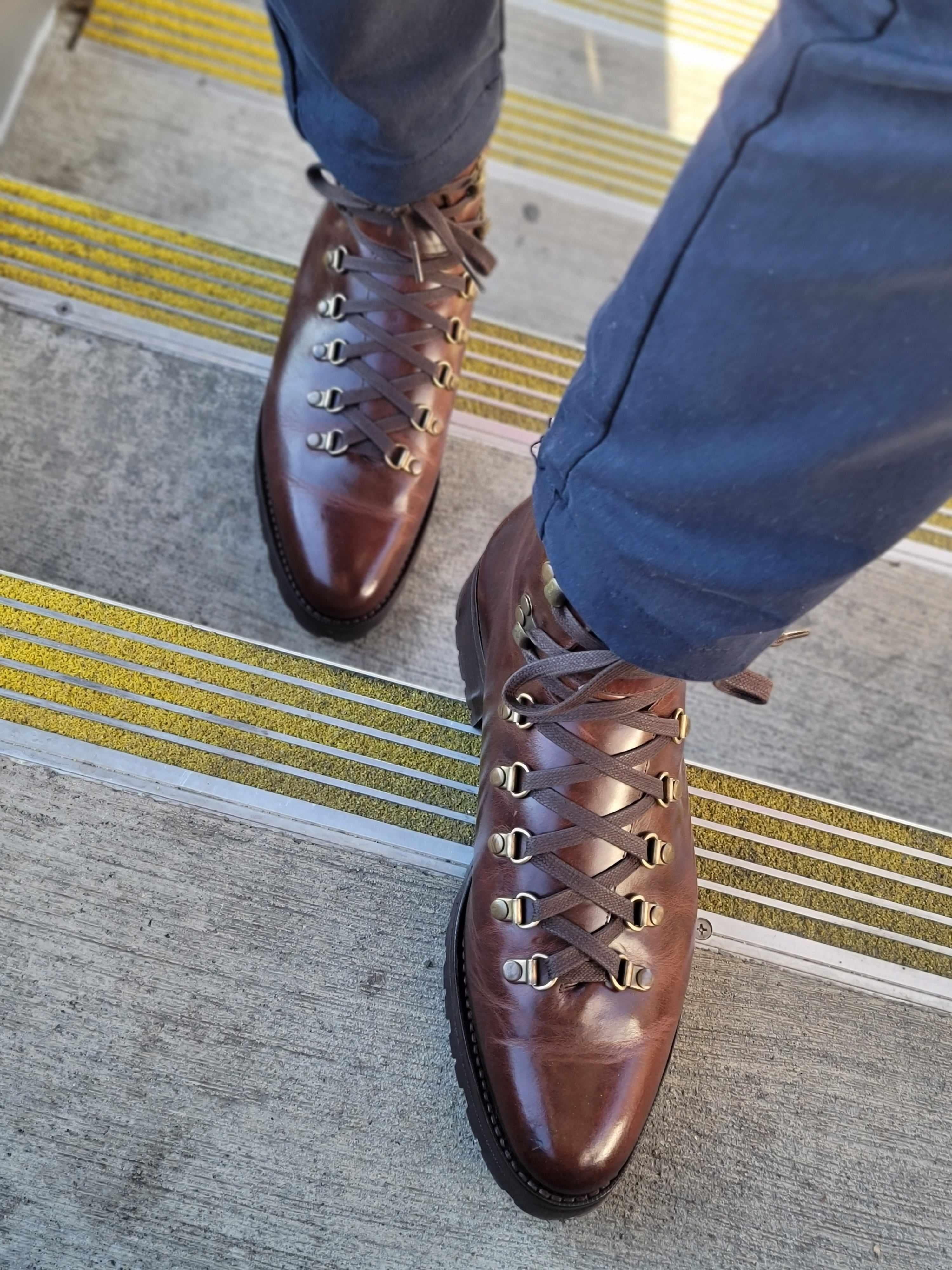 Snoqualmie - Rugged Brown Commando-Alpine Hiker Boots-J.FitzPatrick Footwear