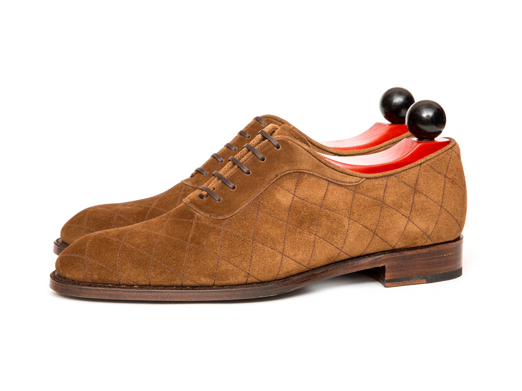 Spokane - MTO - Quilted Snuff Suede - NGT Last - Single Leather Sole-Made To Order Quilted Adelaide Oxfords-J.FitzPatrick Footwear