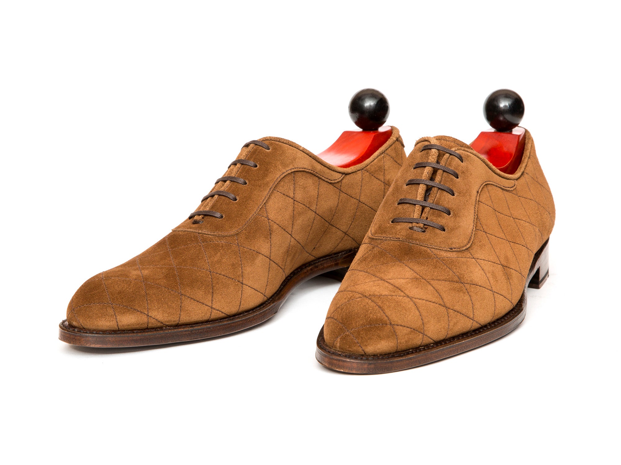 Spokane - MTO - Quilted Snuff Suede - NGT Last - Single Leather Sole-Made To Order Quilted Adelaide Oxfords-J.FitzPatrick Footwear