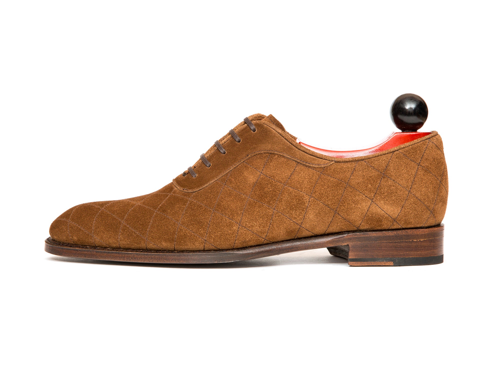 Spokane - MTO - Quilted Snuff Suede - NGT Last - Single Leather Sole-Made To Order Quilted Adelaide Oxfords-J.FitzPatrick Footwear
