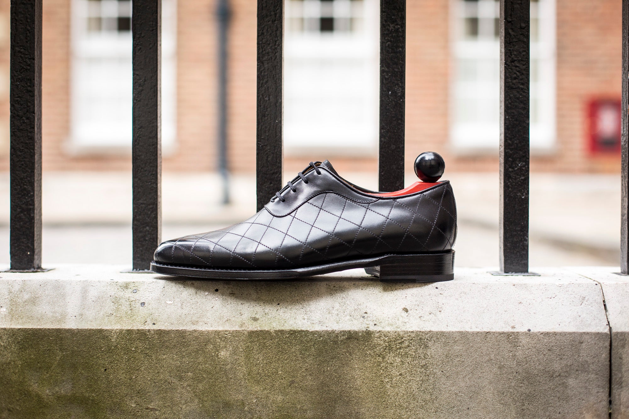 Spokane - Quilted Black Calf-Quilted Oxfords-J.FitzPatrick Footwear